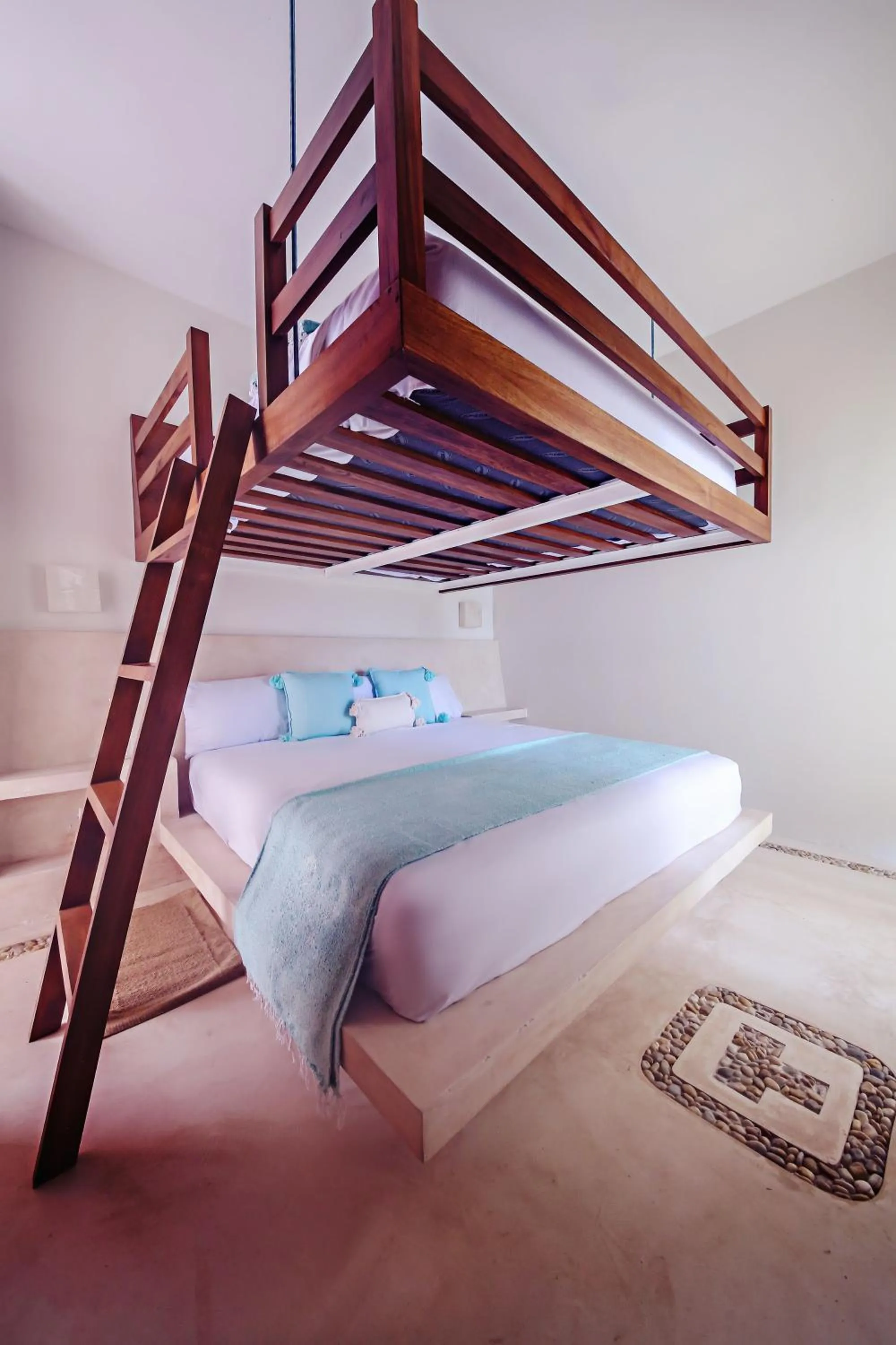 Bed in Casa Astral Eco Luxury Holbox Island - Sunset and Ocean View with Rooftop Pool