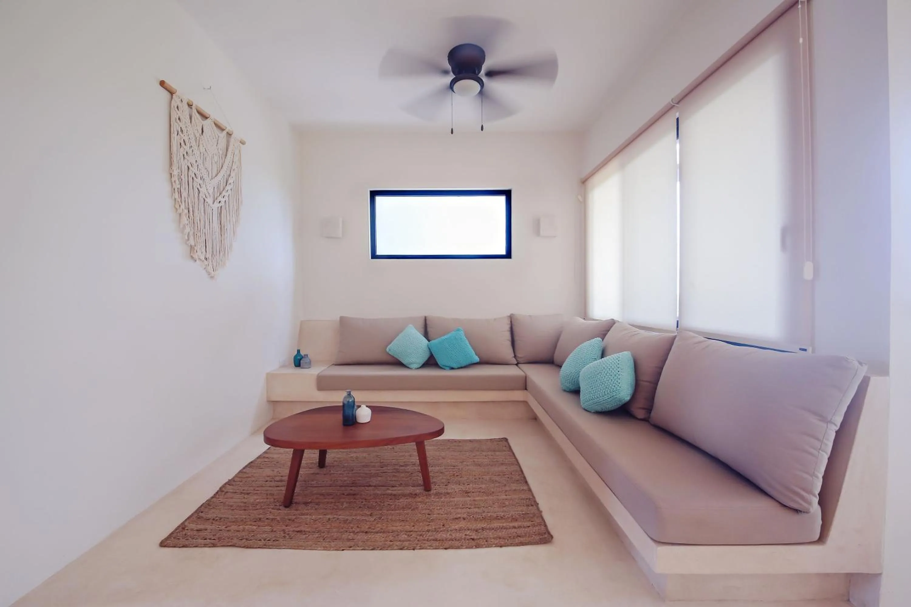 Living room in Casa Astral Eco Luxury Holbox Island - Sunset and Ocean View with Rooftop Pool