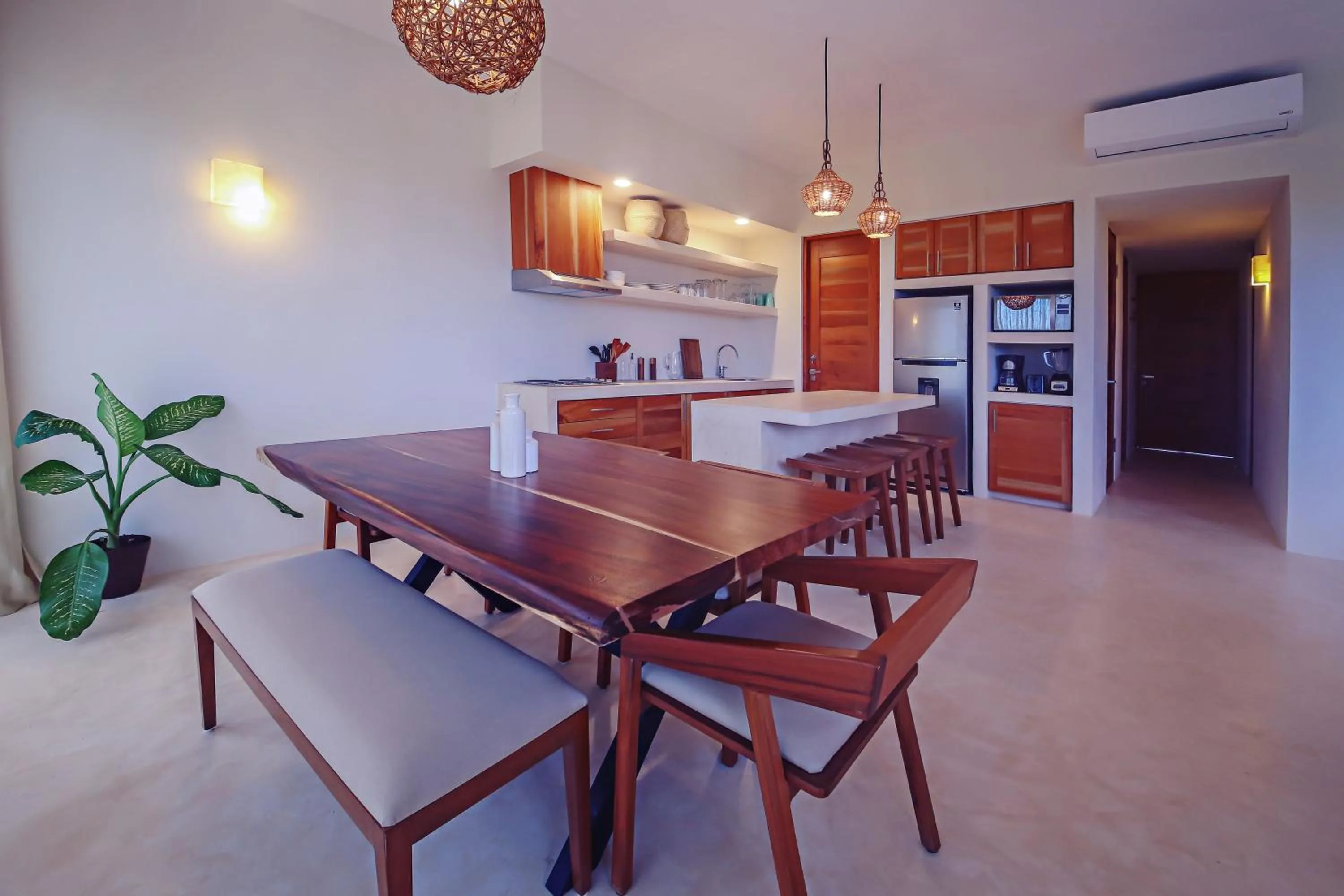 Kitchen or kitchenette in Casa Astral Eco Luxury Holbox Island - Sunset and Ocean View with Rooftop Pool