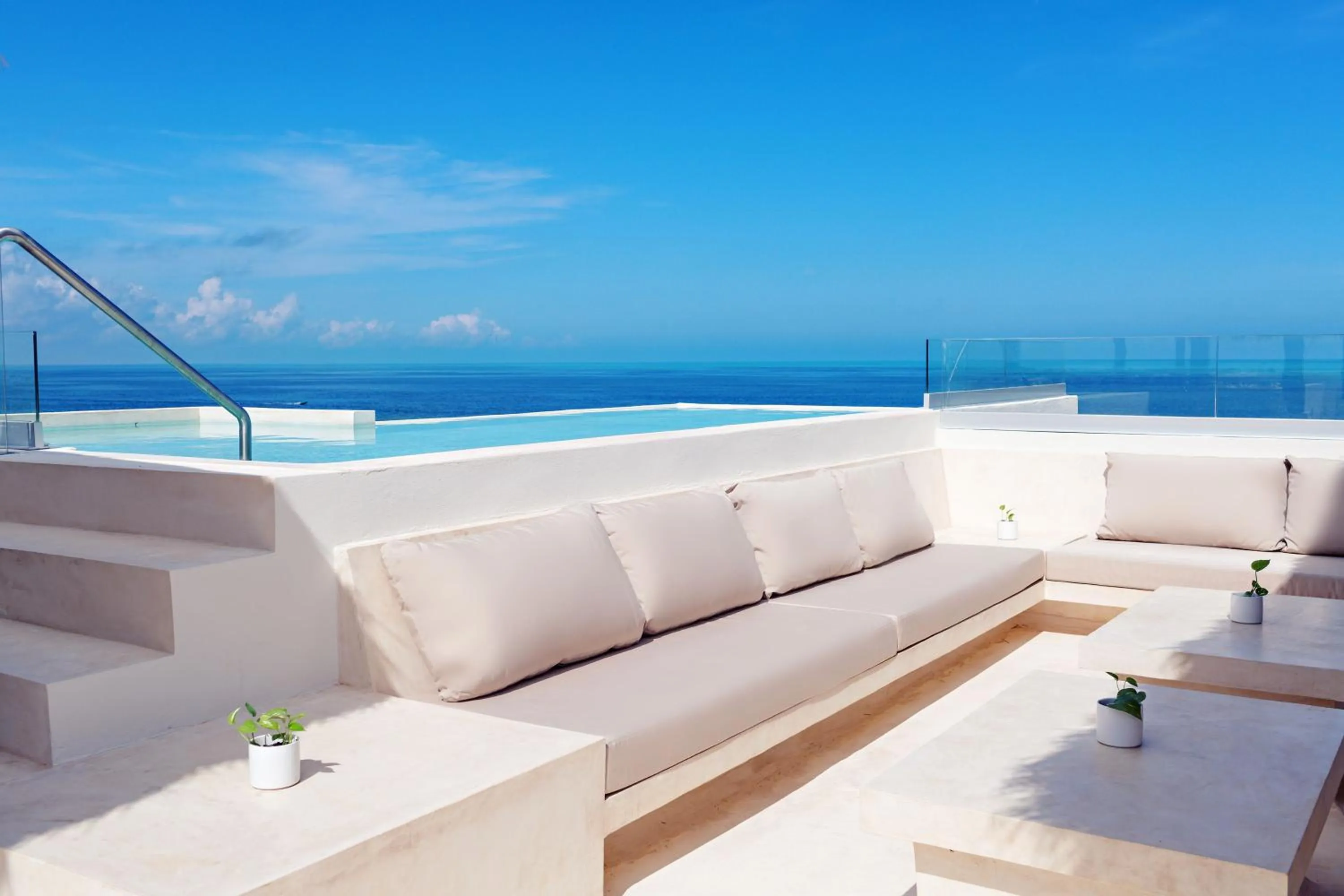 Spring in Casa Astral Eco Luxury Holbox Island - Sunset and Ocean View with Rooftop Pool