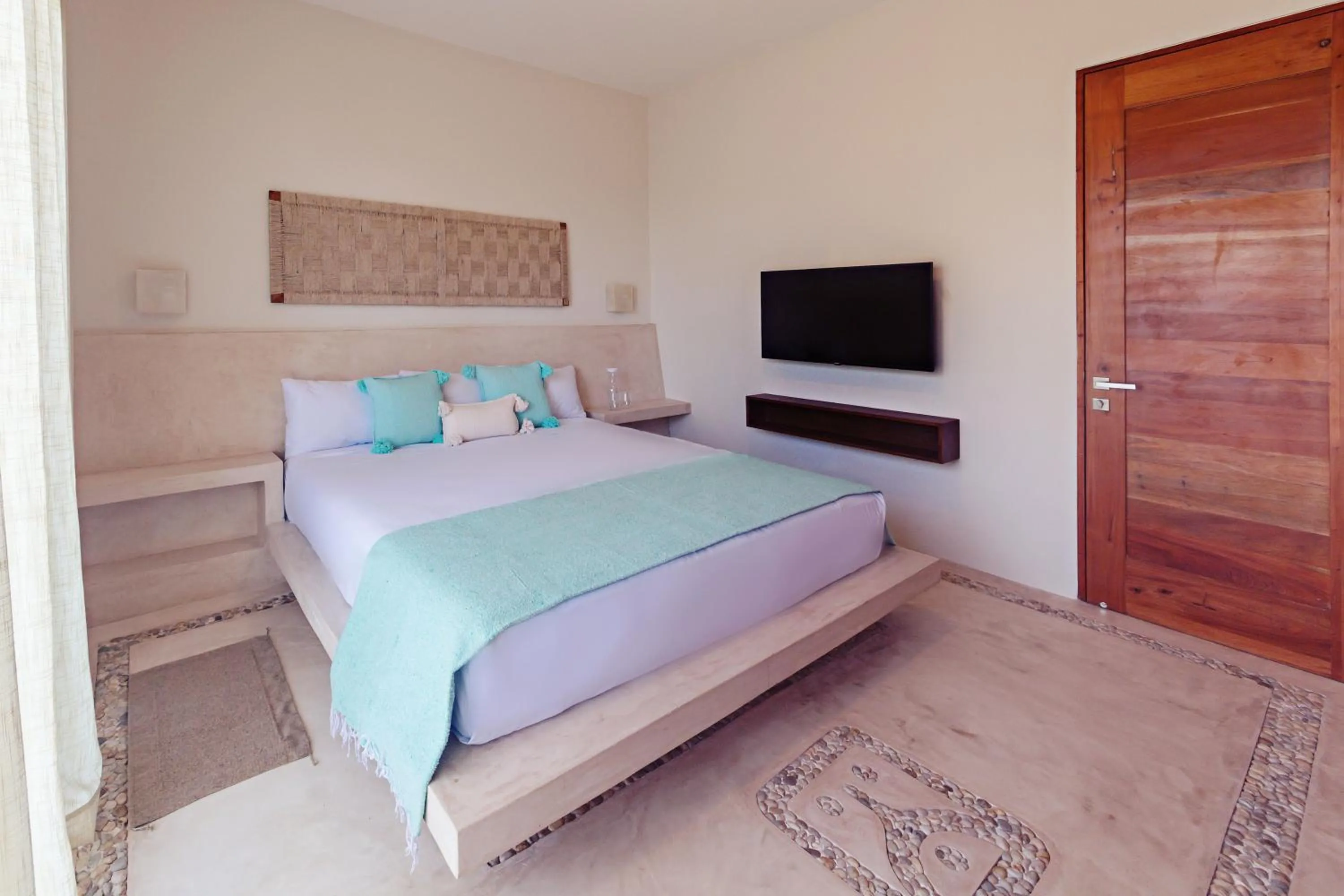 Bed in Casa Astral Eco Luxury Holbox Island - Sunset and Ocean View with Rooftop Pool