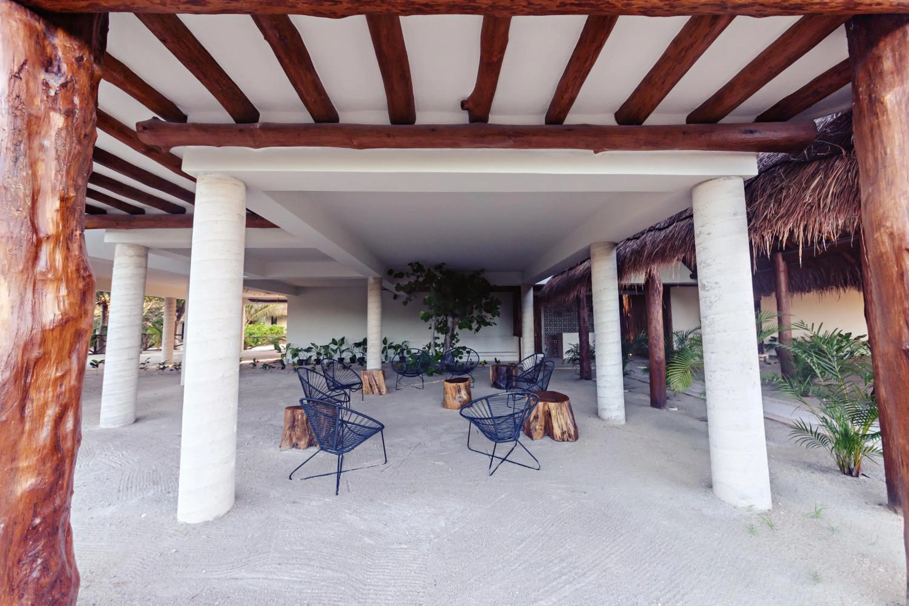 Patio in Casa Astral Eco Luxury Holbox Island - Sunset and Ocean View with Rooftop Pool