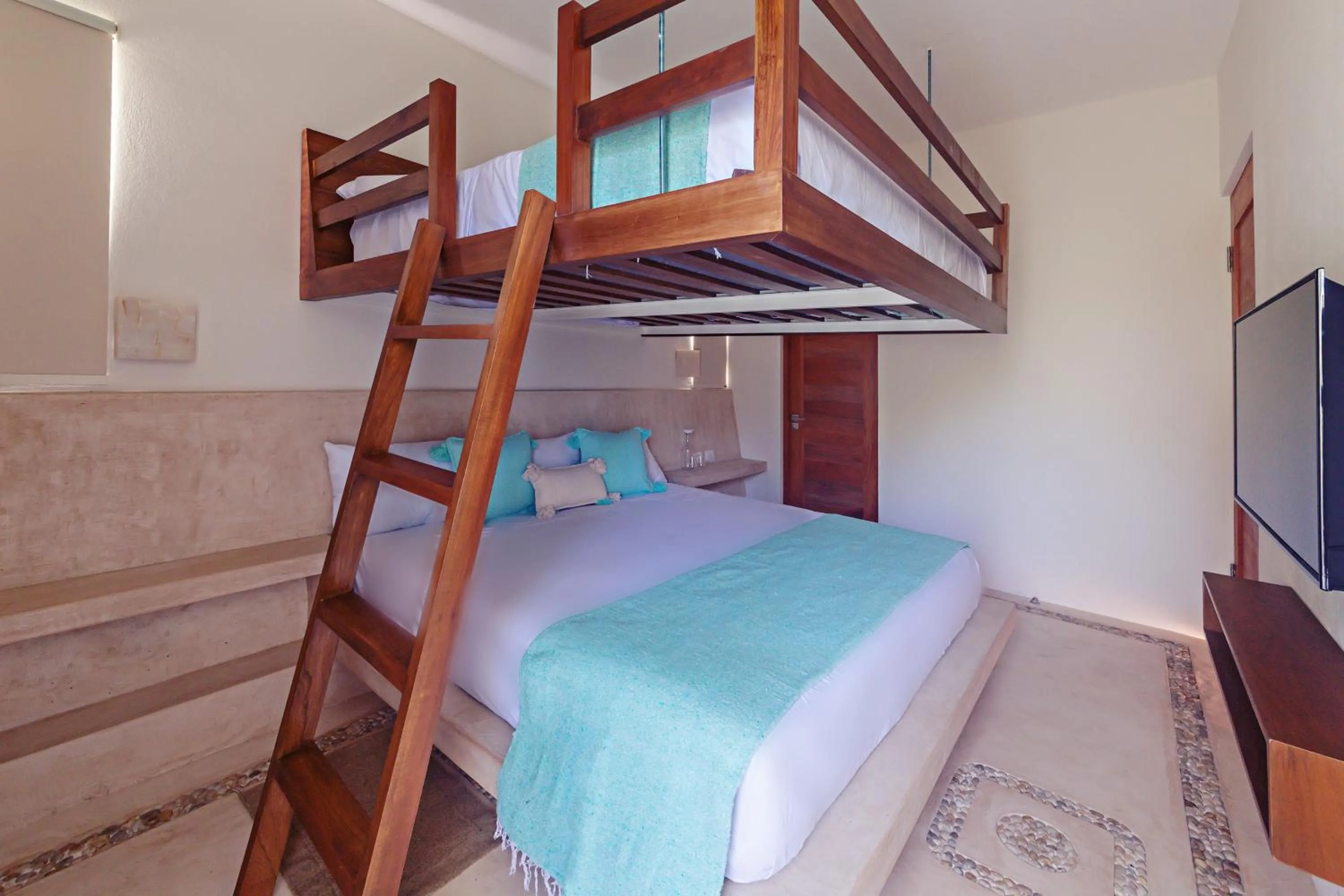 Bed in Casa Astral Eco Luxury Holbox Island - Sunset and Ocean View with Rooftop Pool