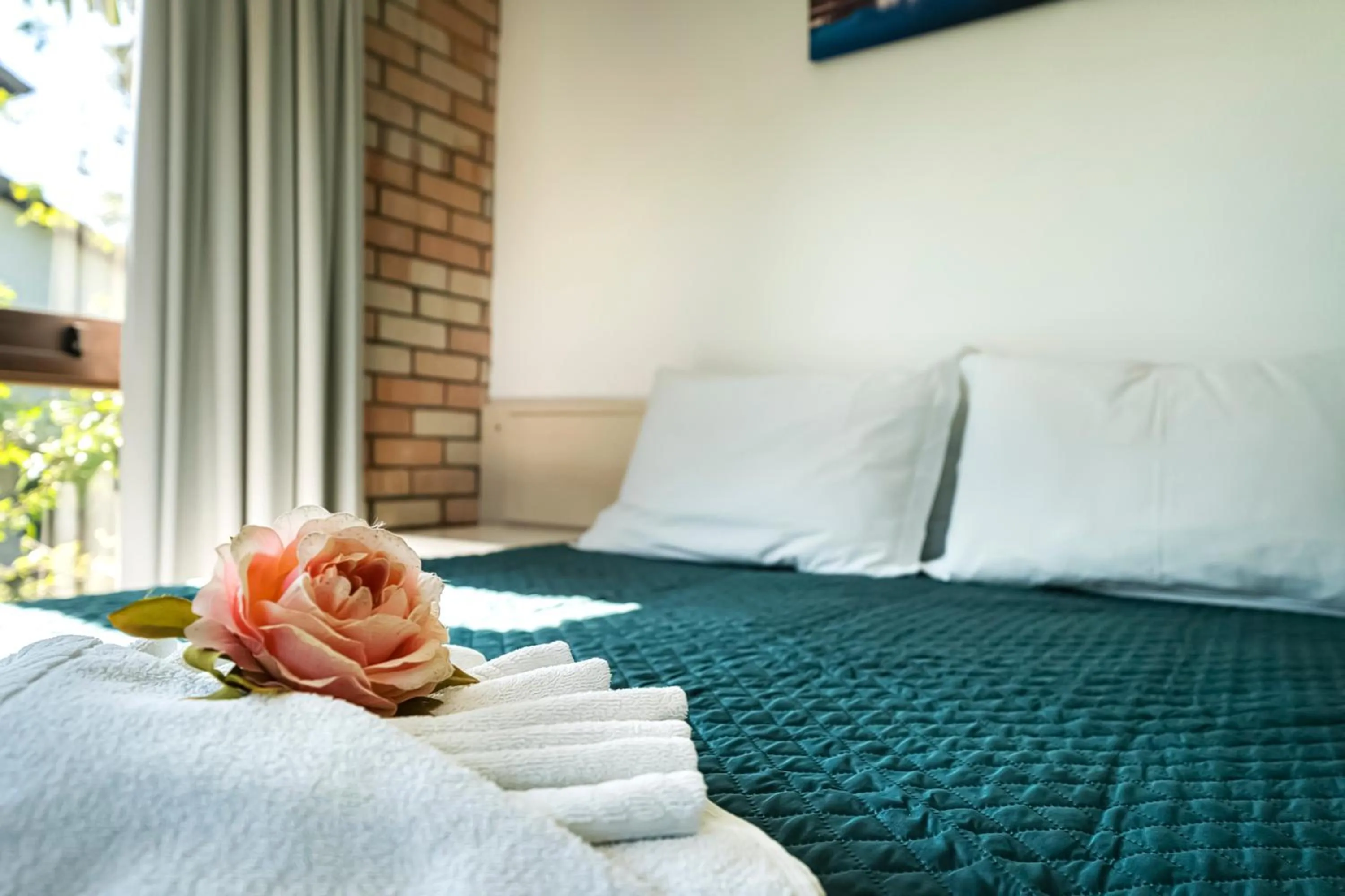 Bed in Pousada Albacora