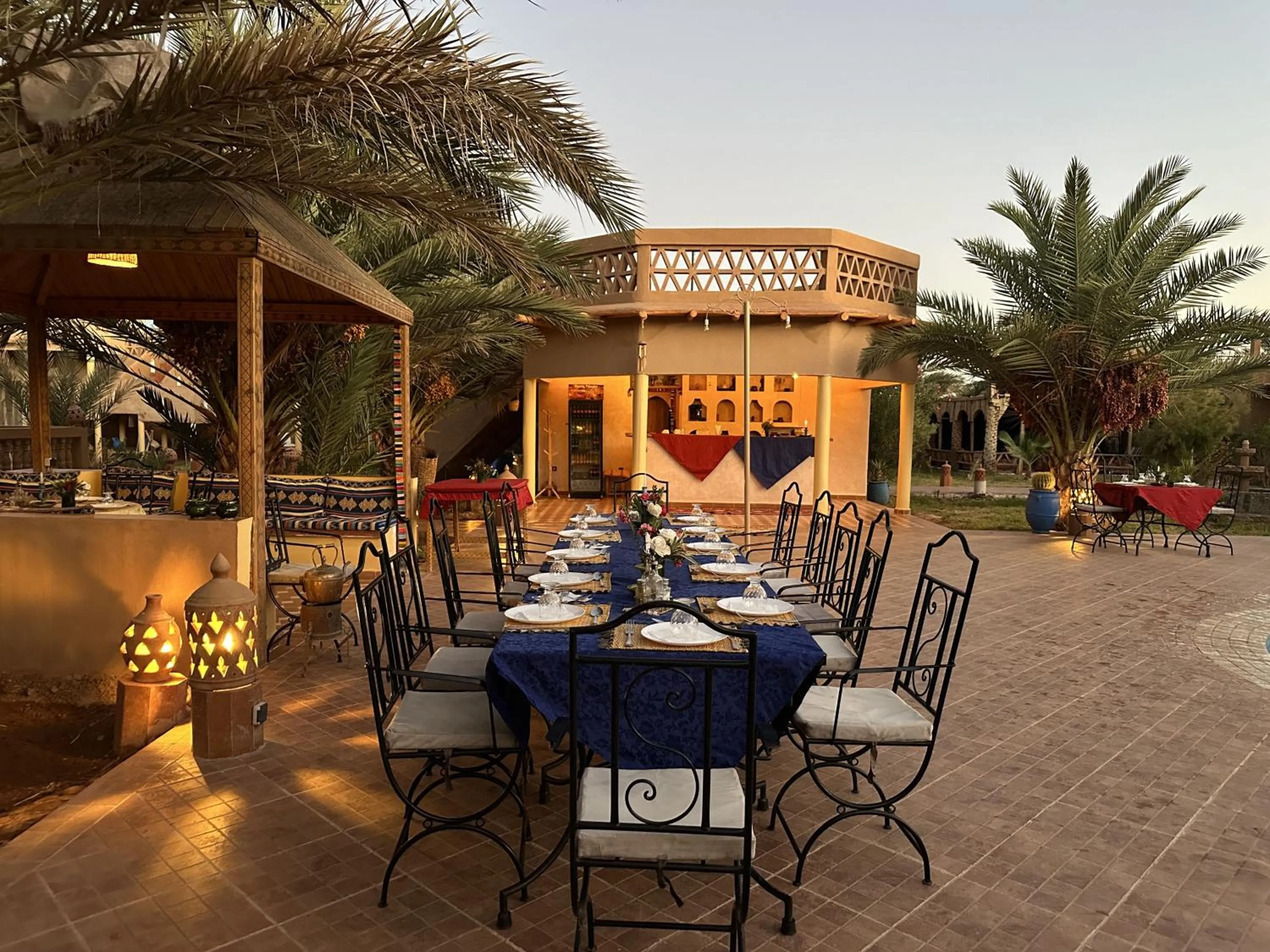 Patio in Oasis Tilogui-Luxury Hotel Restaurant and Desert Excursions In Zagora