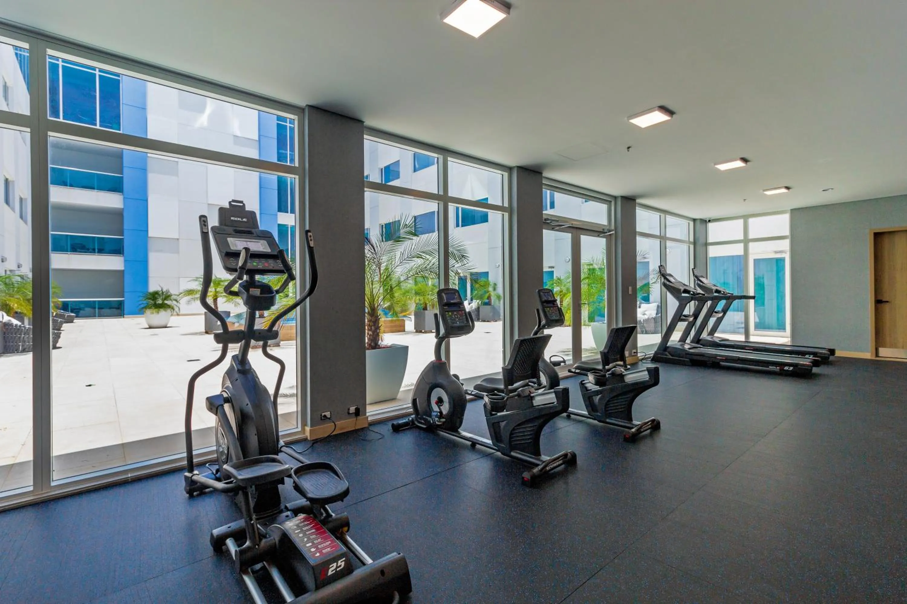 Fitness centre/facilities in Aquamare Hotel
