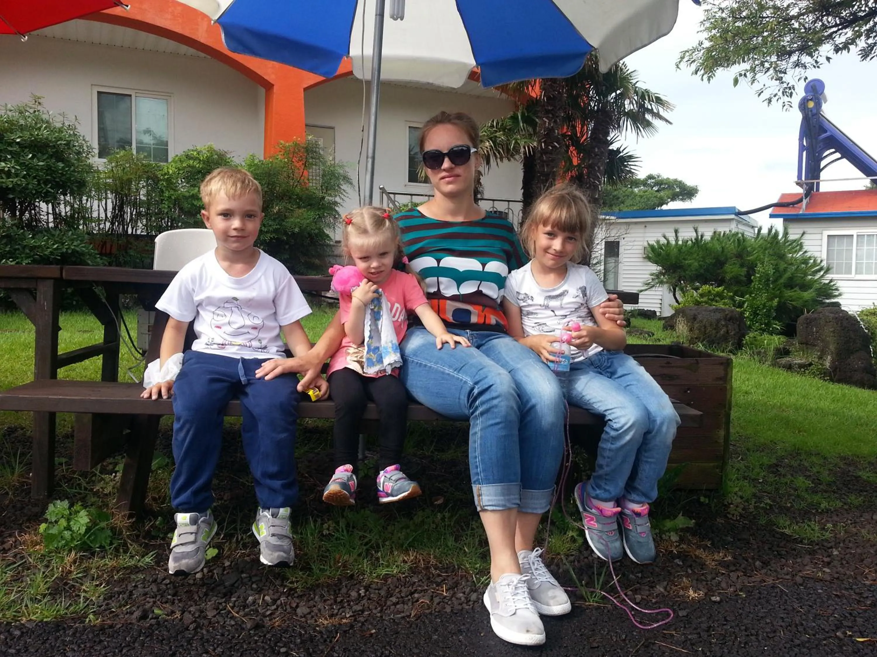 Family in Jeju Feel House