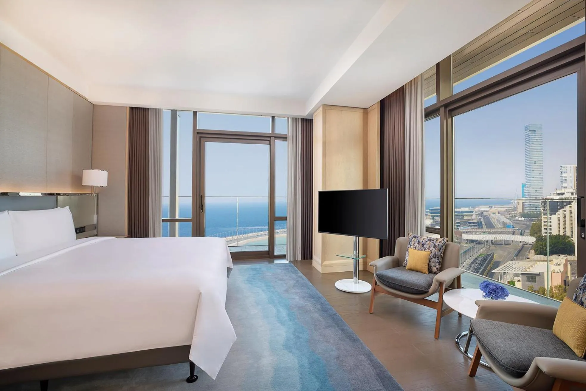 Bedroom, Bed in Shangri-La Jeddah