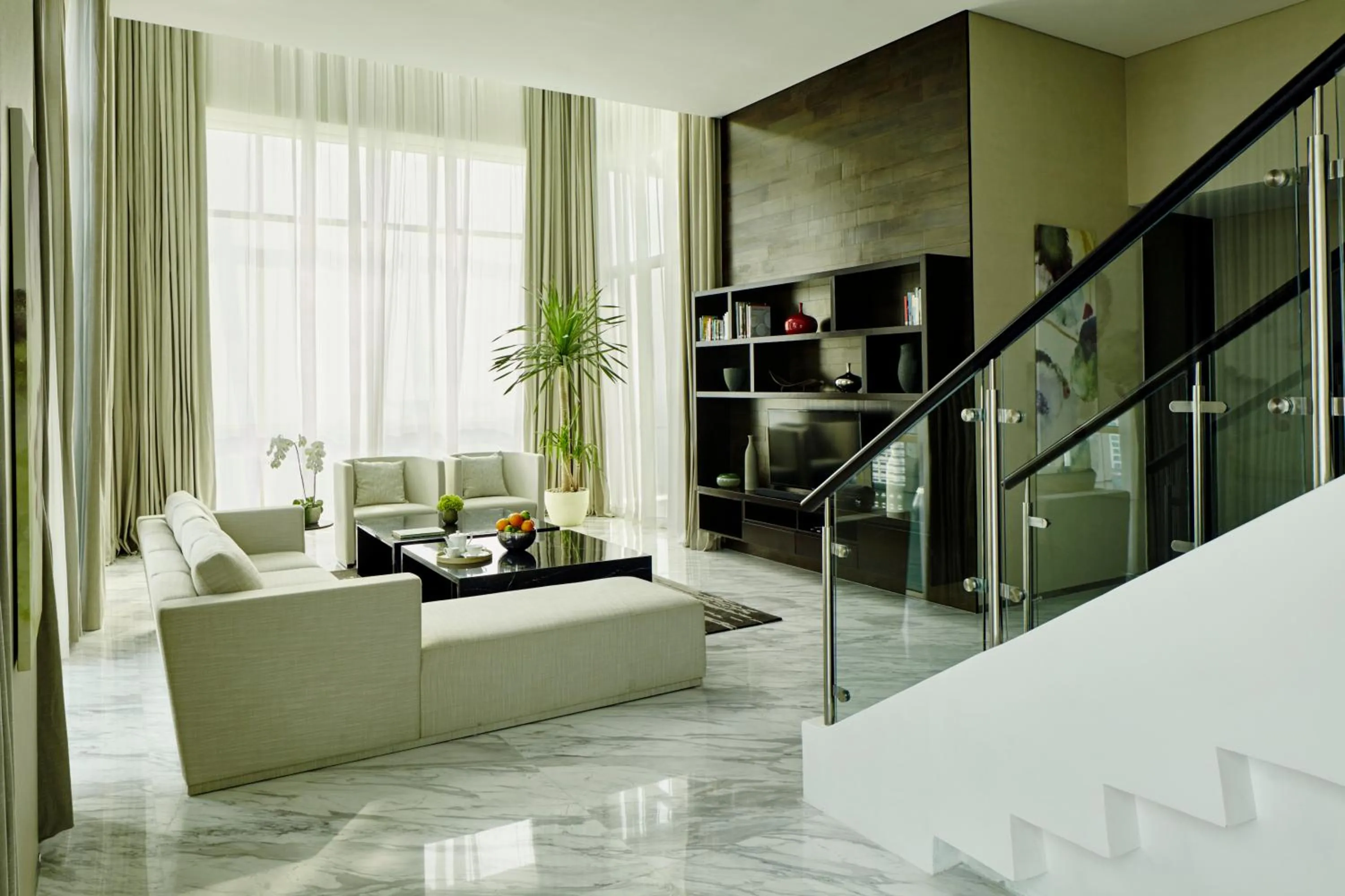 Living room in Fraser Residence Menteng Jakarta