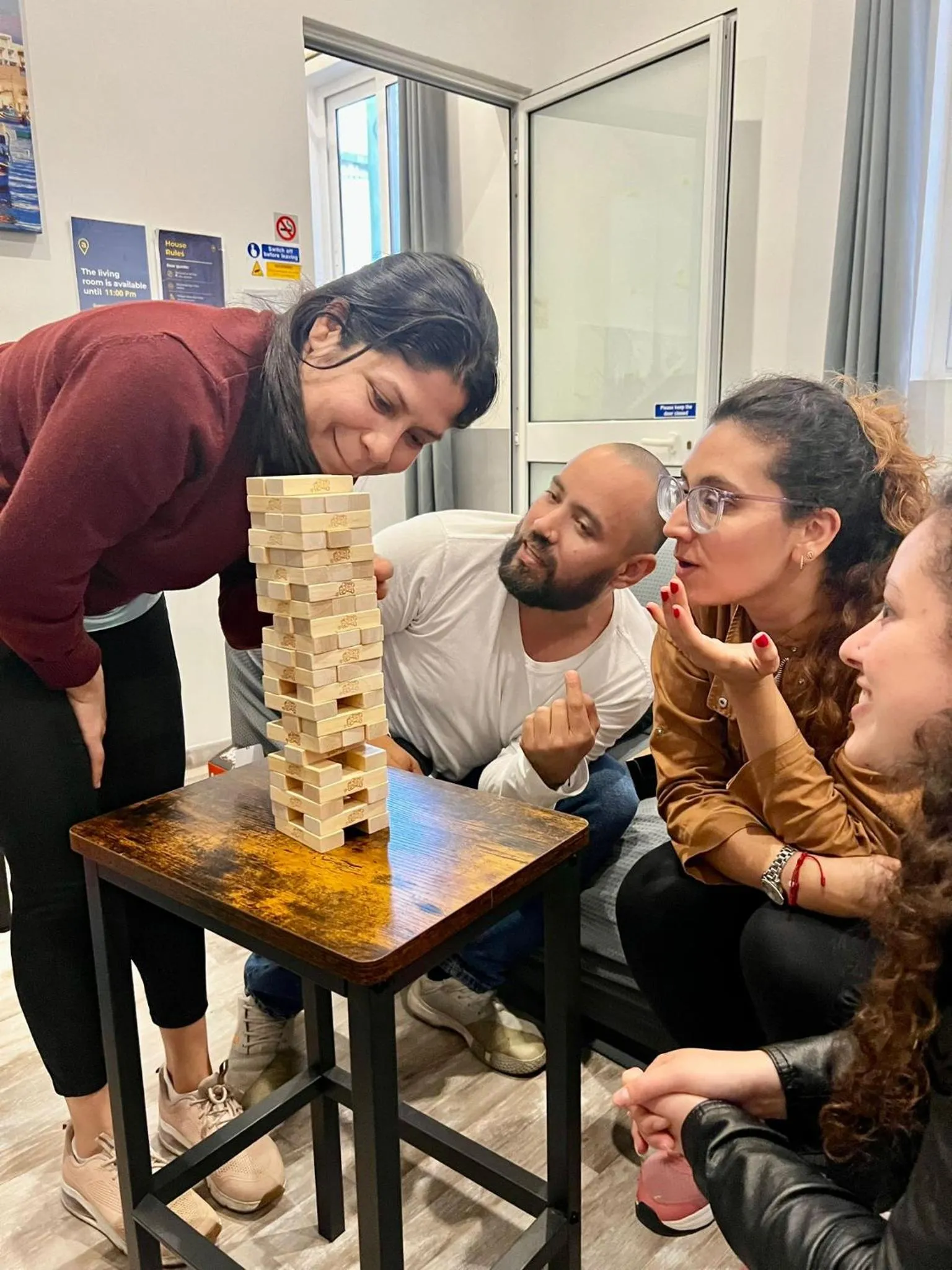 group of guests in Bookarest Hostel Malta