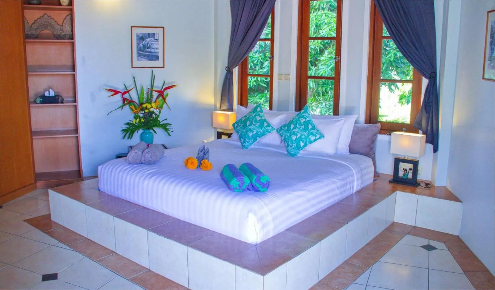 Bed in Villa Naga Maya