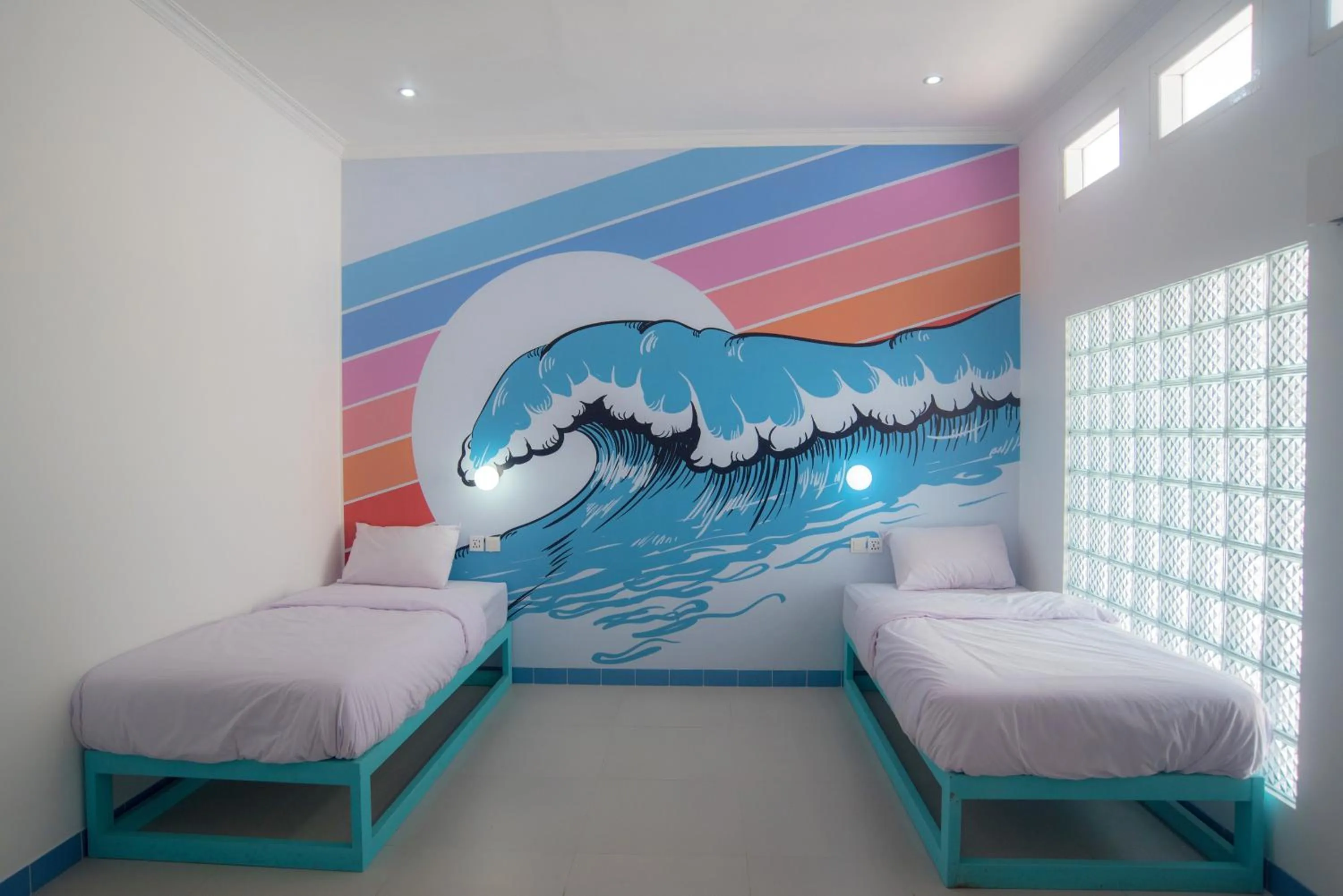 Bed in Mad Monkey Kuta Lombok