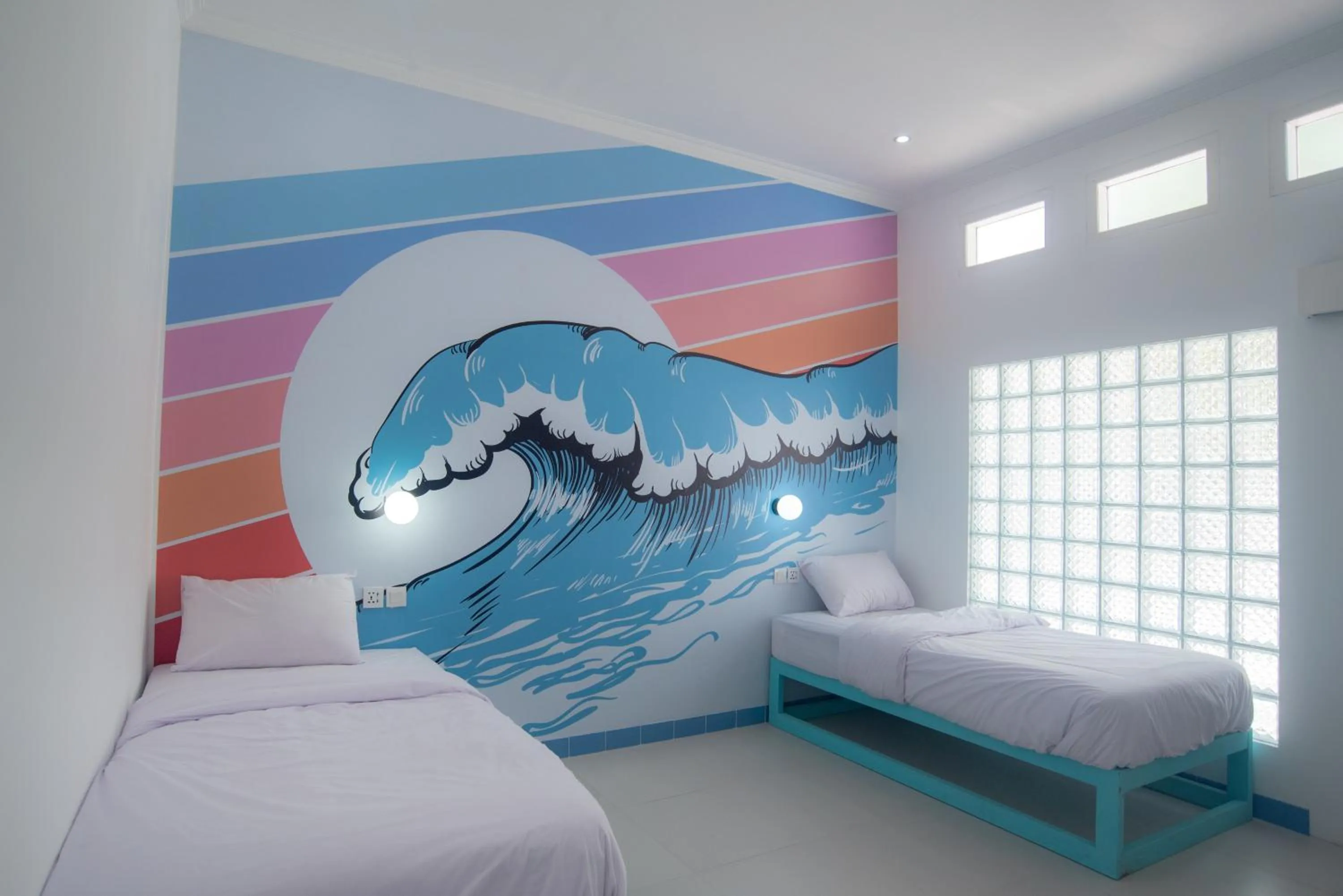 Bed in Mad Monkey Kuta Lombok