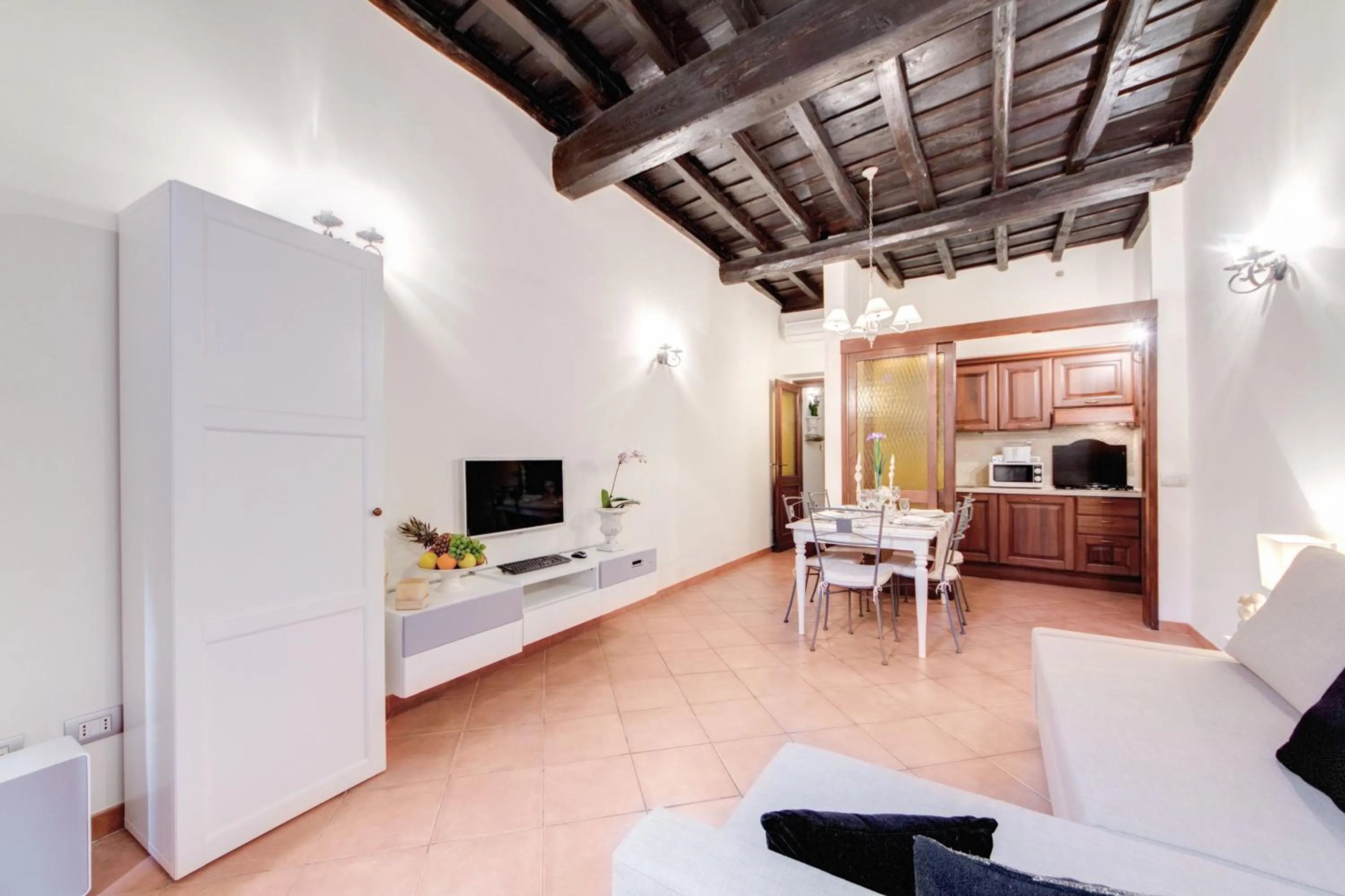 Living room in Elegant Apartment Behind the Colosseum