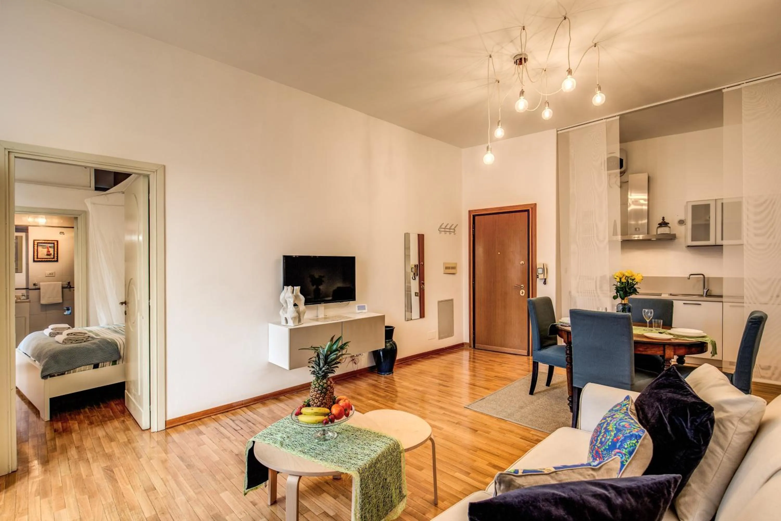 Seating area in Elegant Apartment Behind the Colosseum