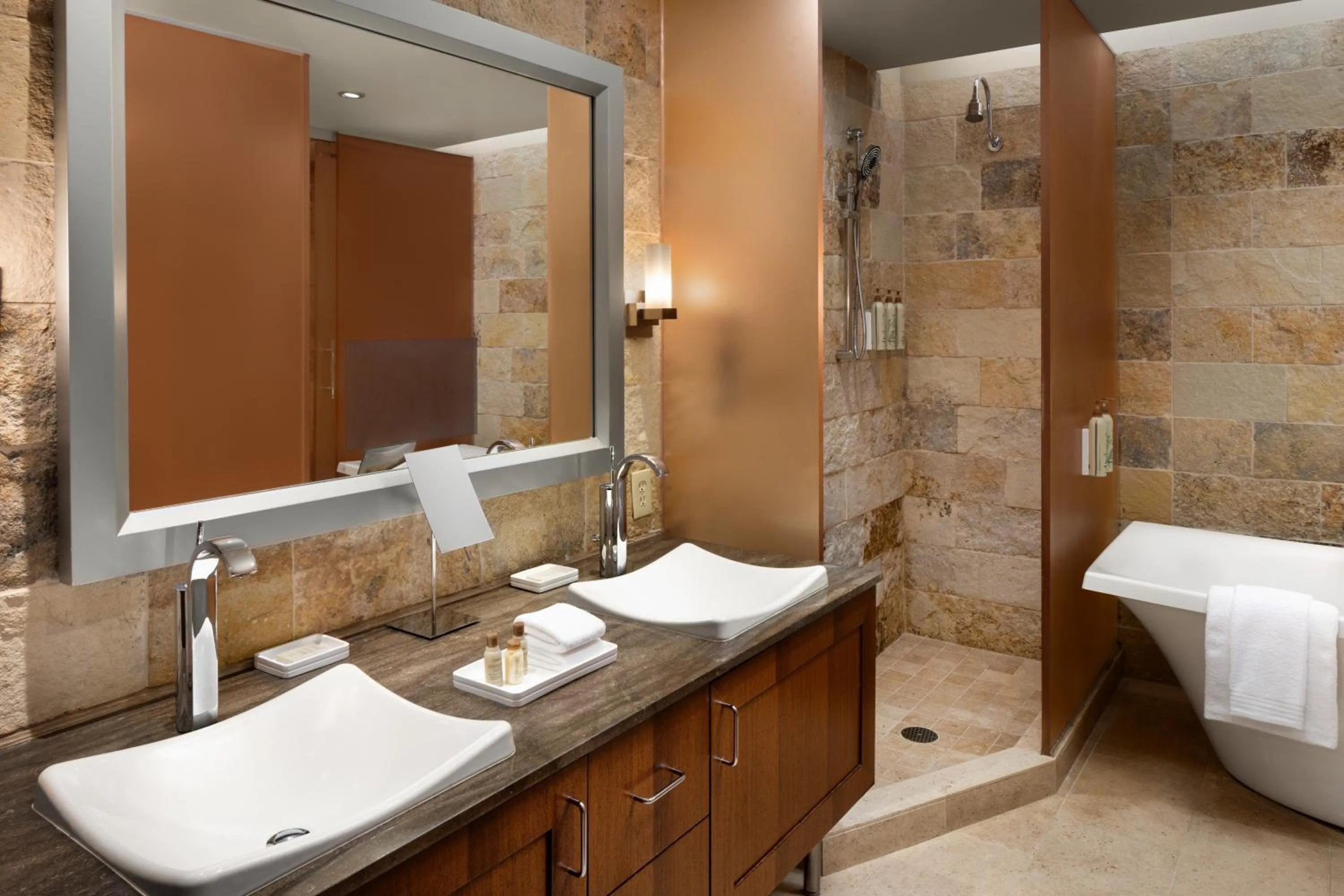 Bathroom in Renaissance Seattle Hotel