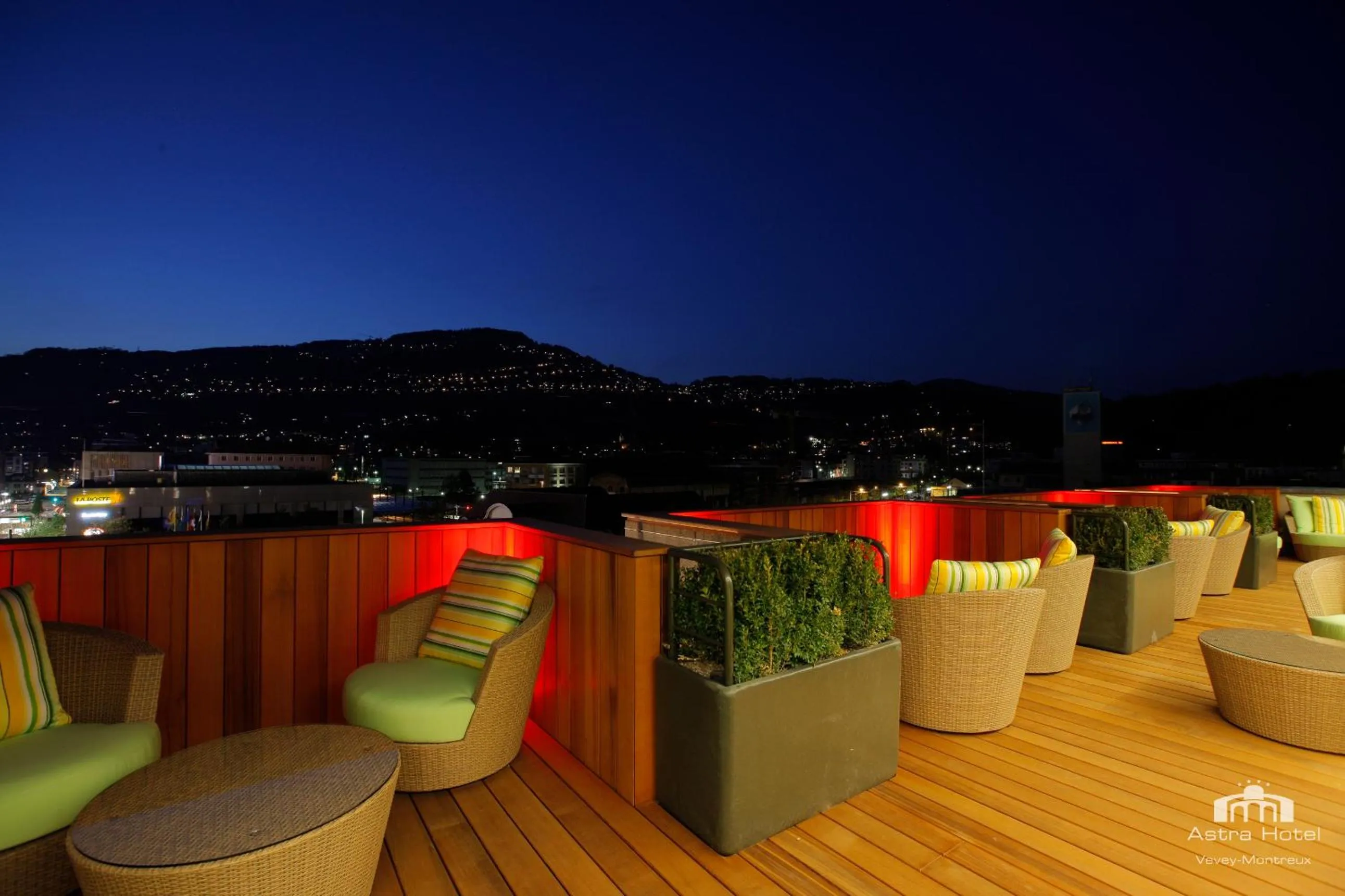 Balcony/Terrace in Astra Vevey Hotel & Restaurant