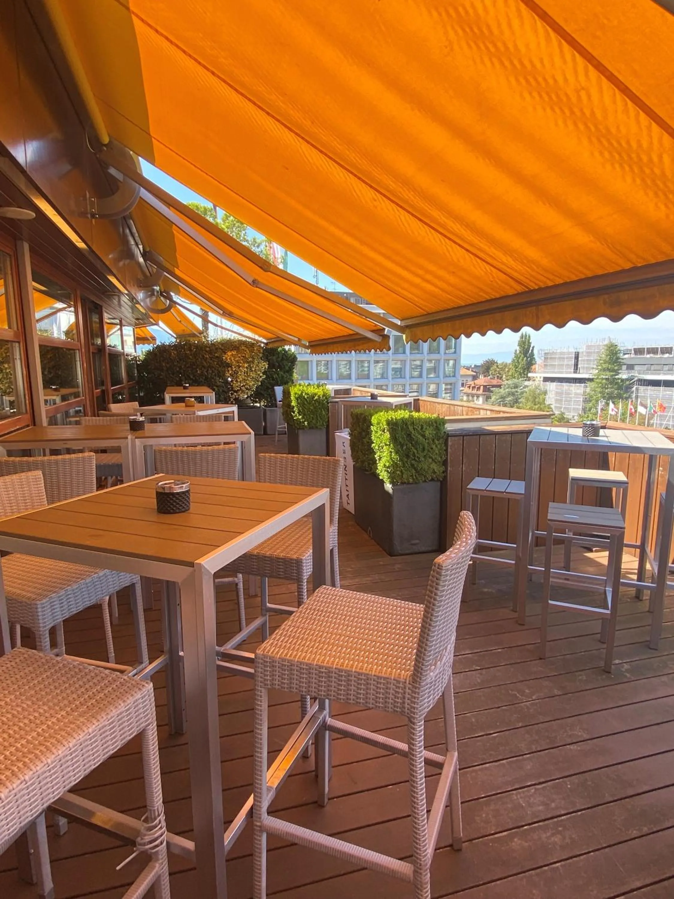 Balcony/Terrace in Astra Vevey Hotel & Restaurant