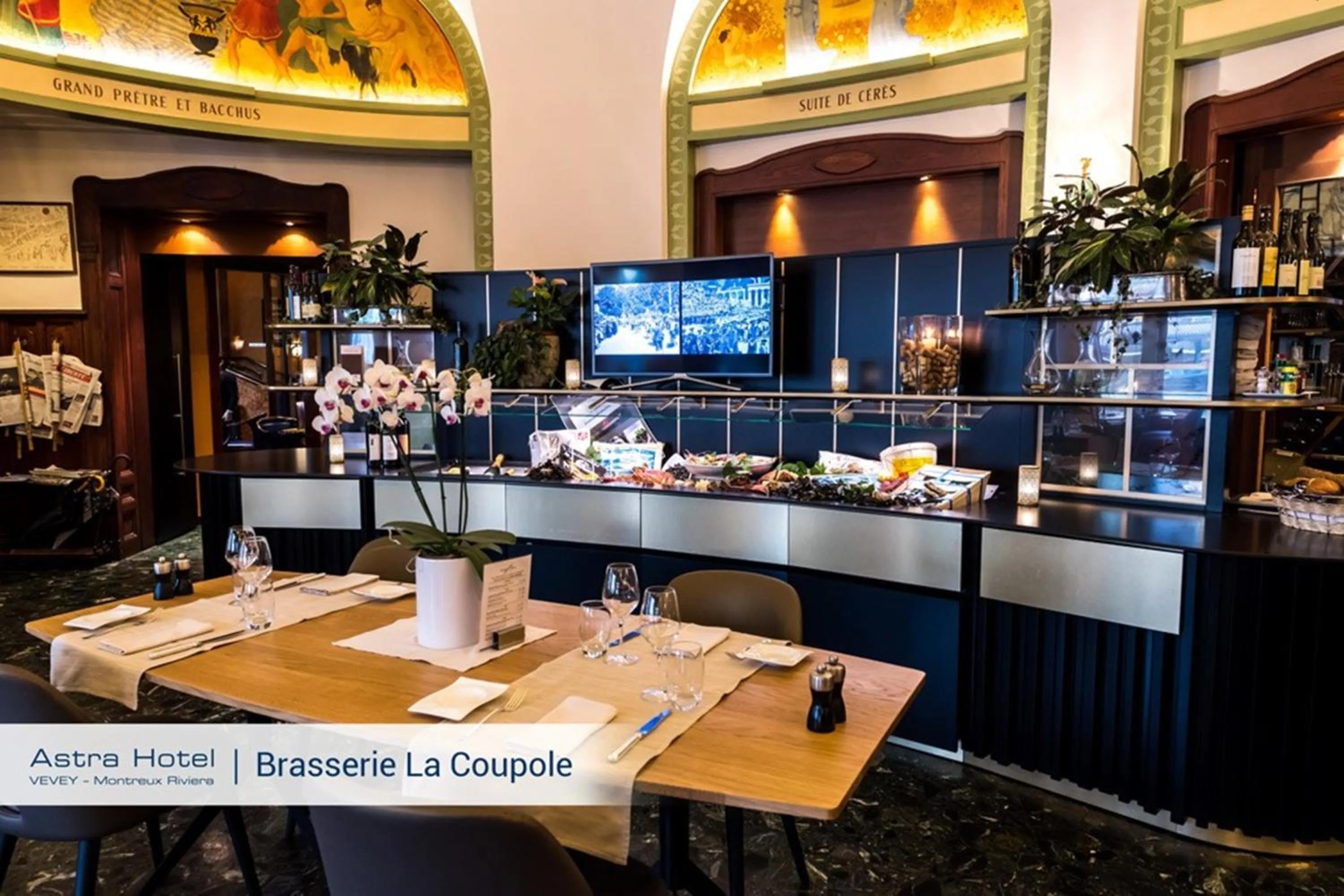 Food and drinks in Astra Vevey Hotel & Restaurant