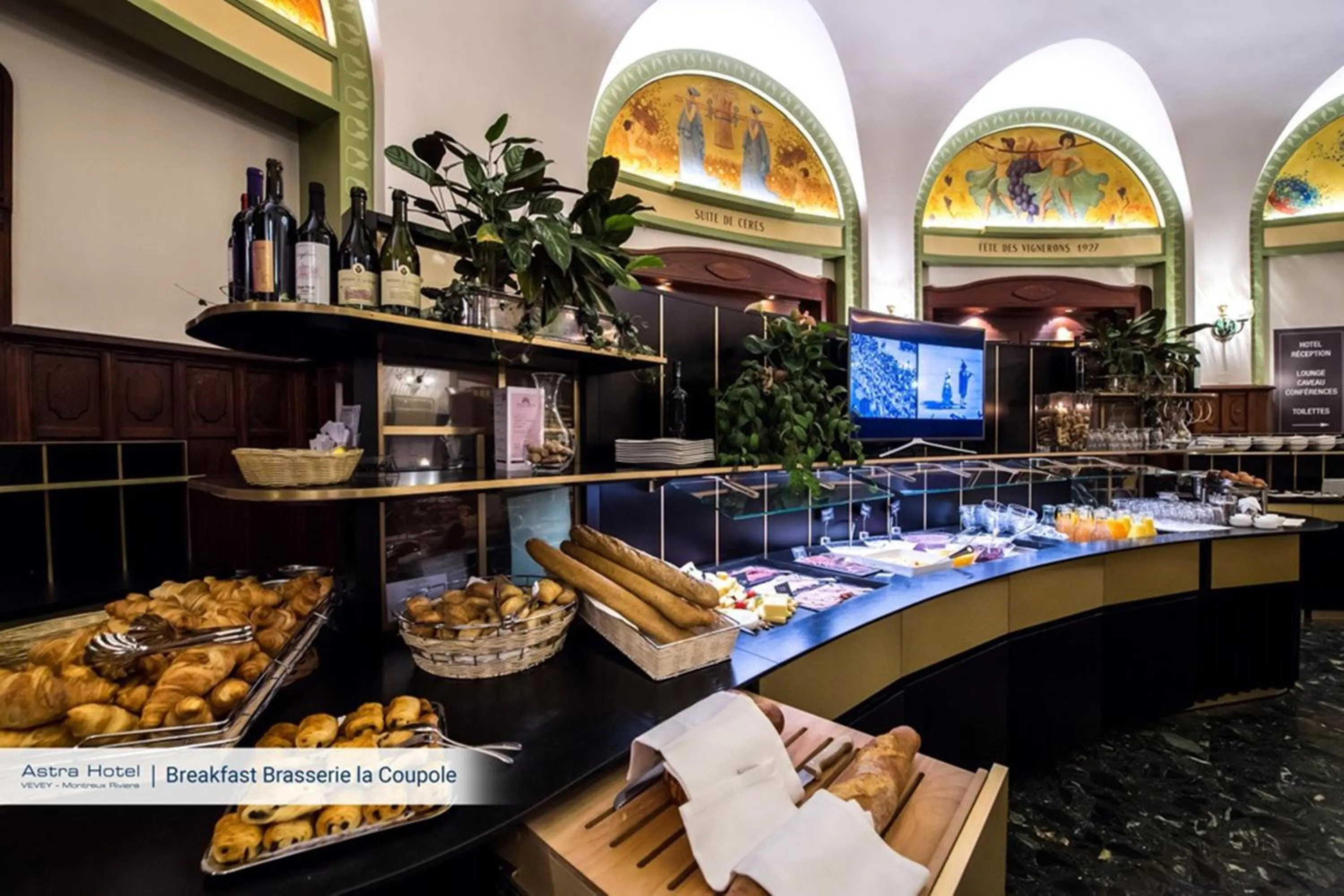 Buffet breakfast in Astra Vevey Hotel & Restaurant