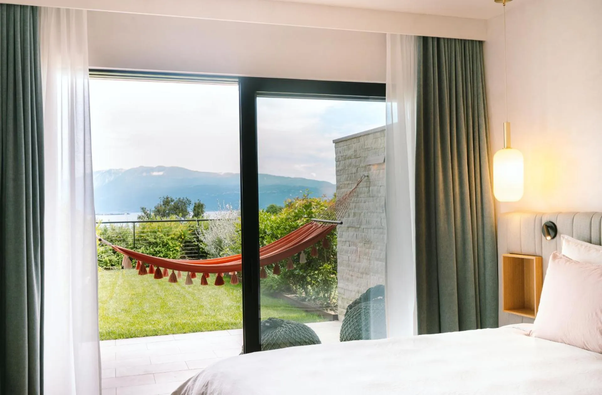 View (from property/room), Bed in A-ROSA Gardasee