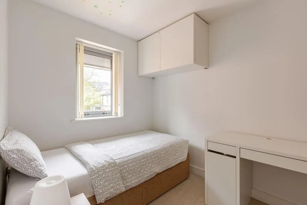 Bedroom, Bed in Modern City Centre House with Free Parking