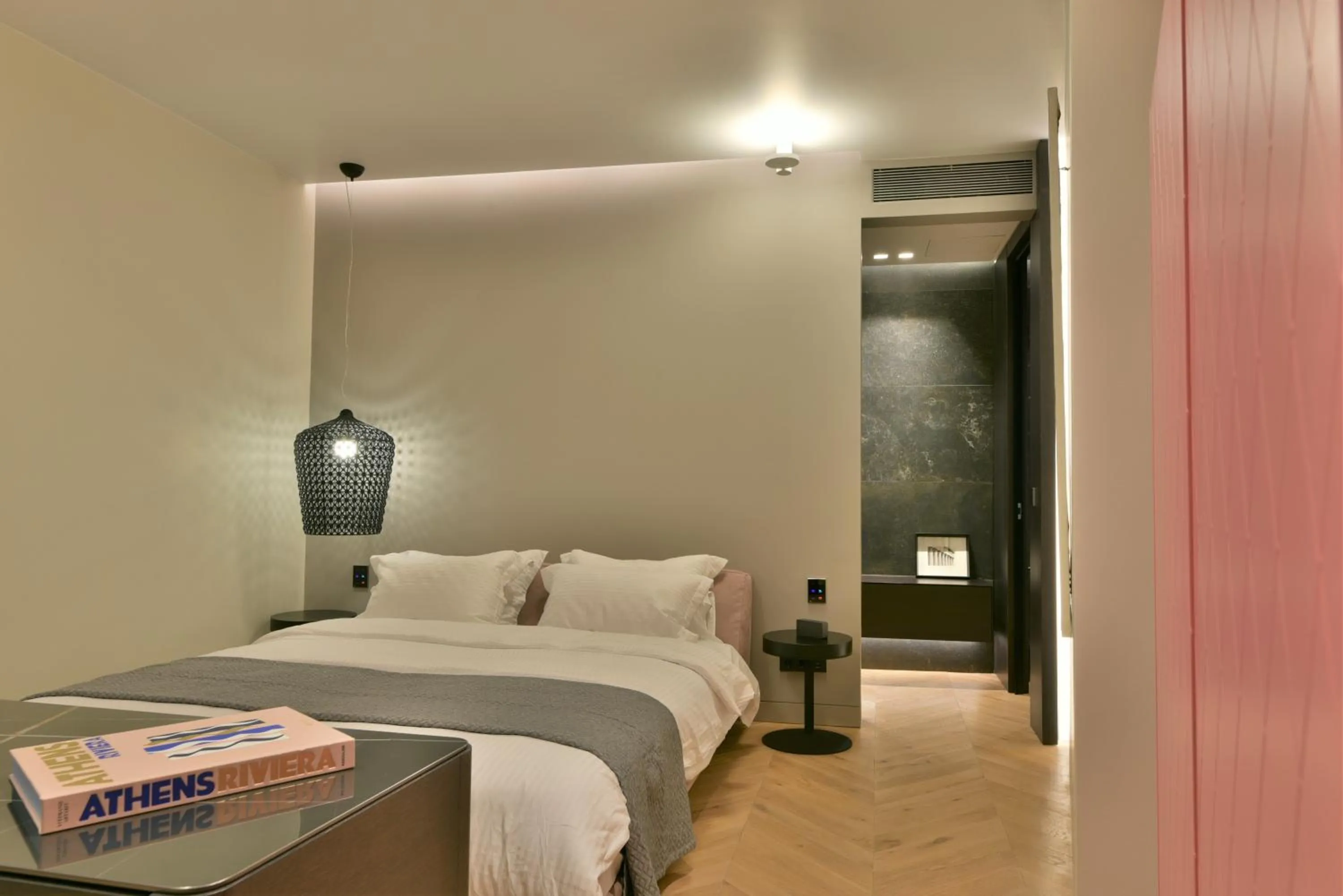 Bed in Nikiou Suites Luxury Residence