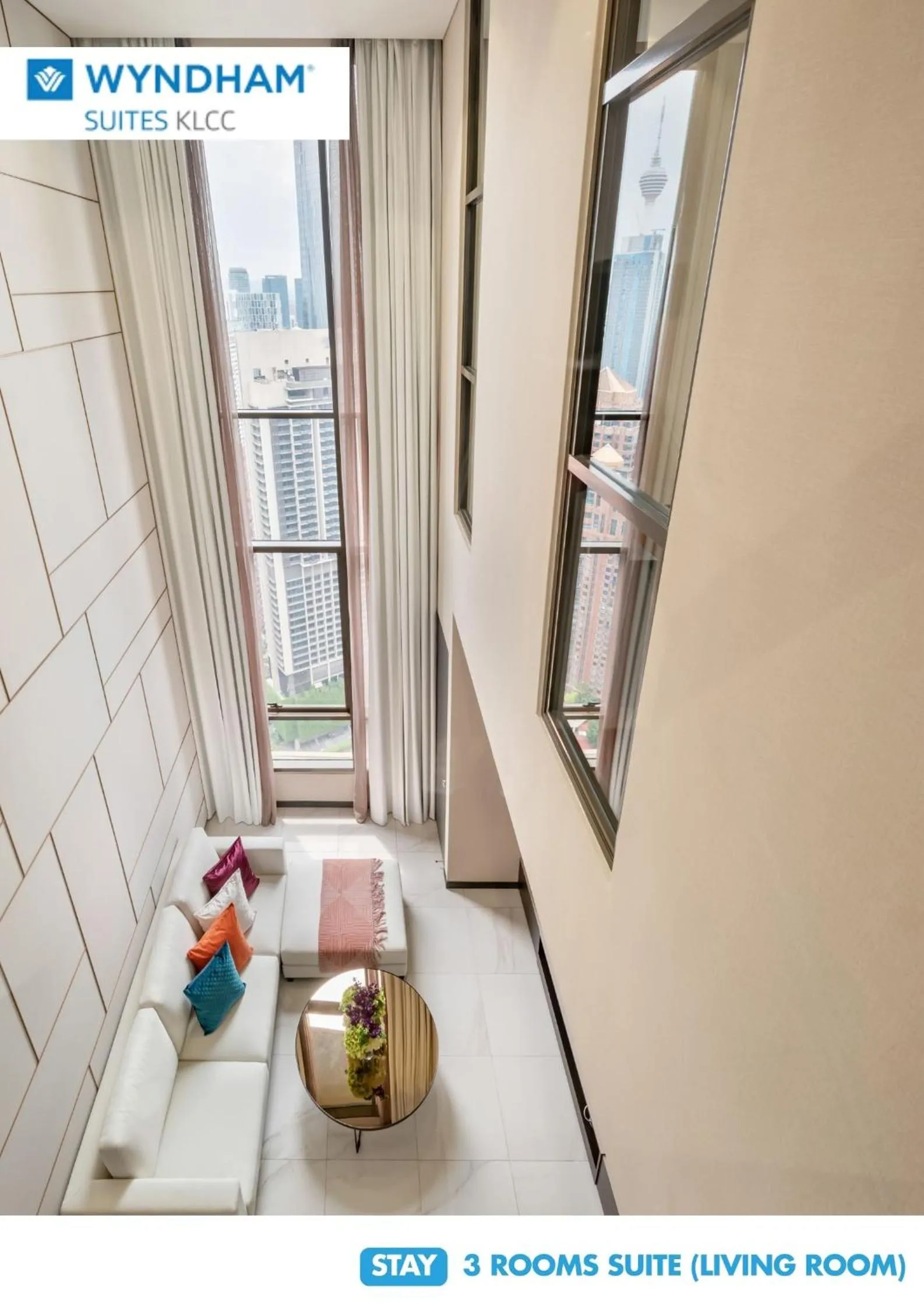 Living room in Wyndham Suites KLCC