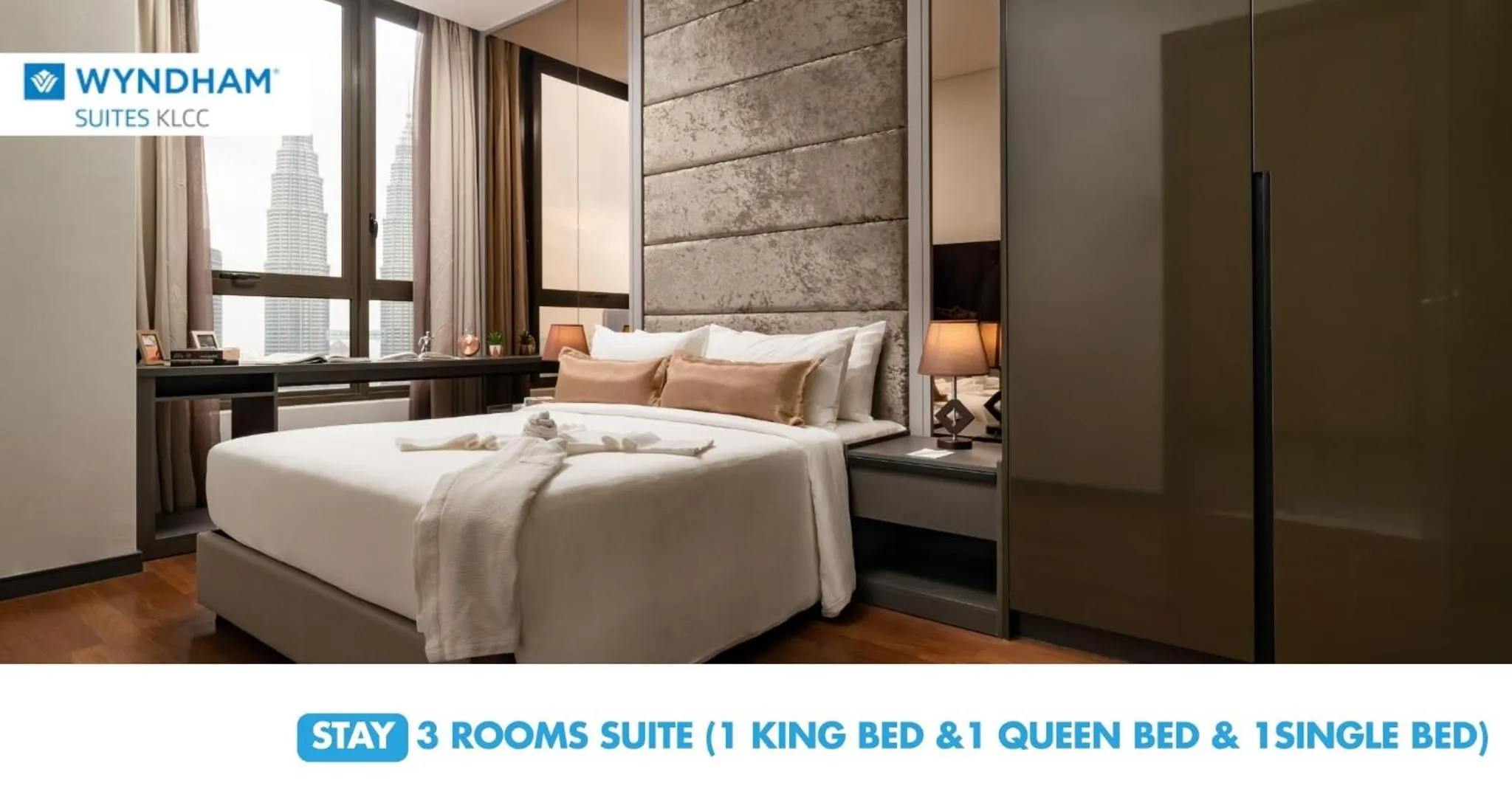 Bed in Wyndham Suites KLCC