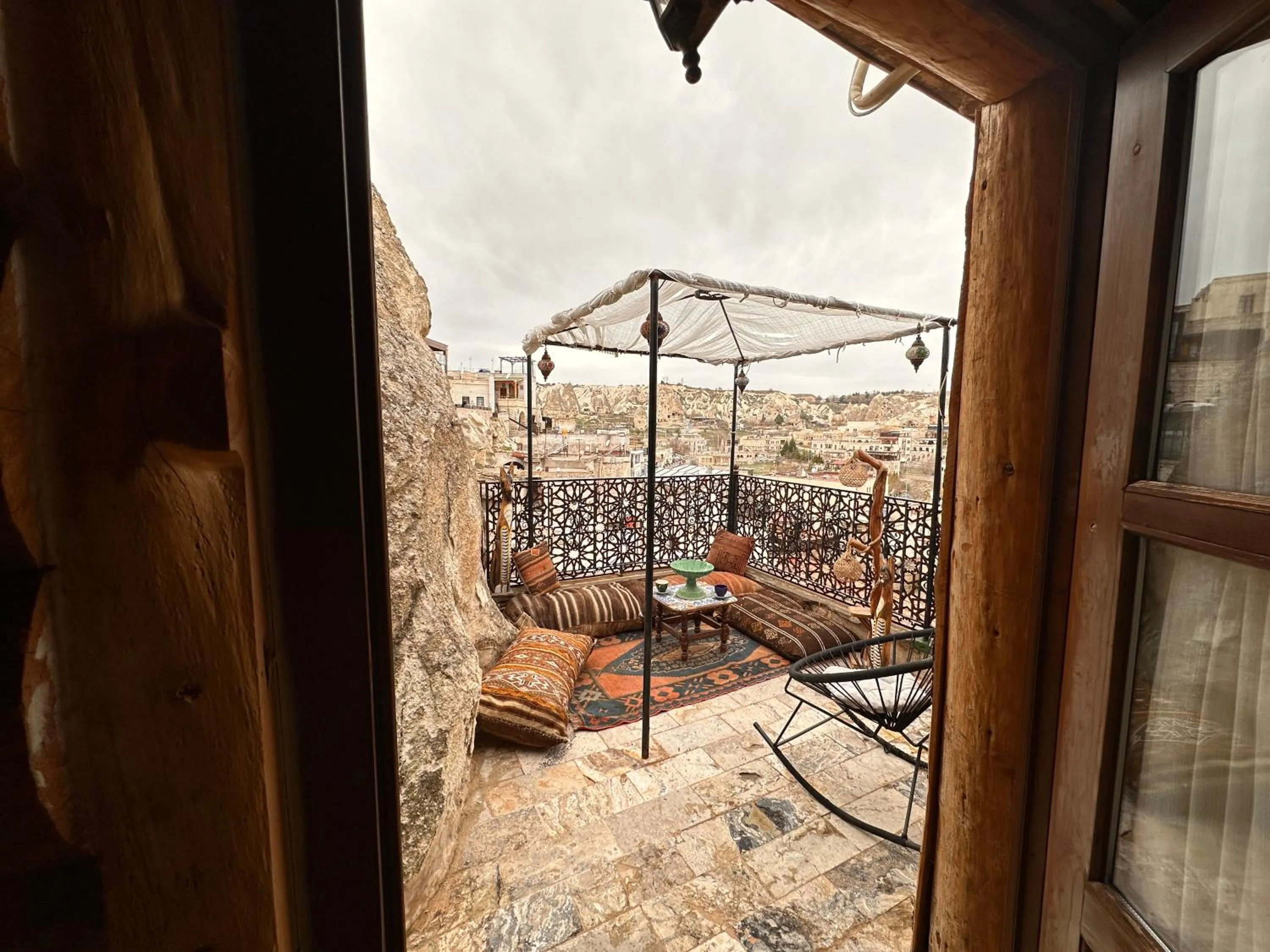 Seating area in Goreme Palace Cave Suites