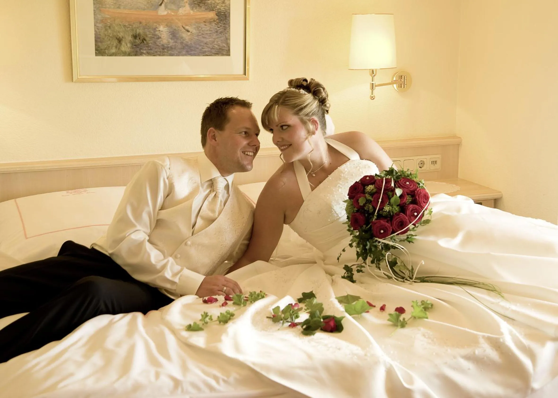 Decorative detail, Bed in Hotel Zum weißen Stein