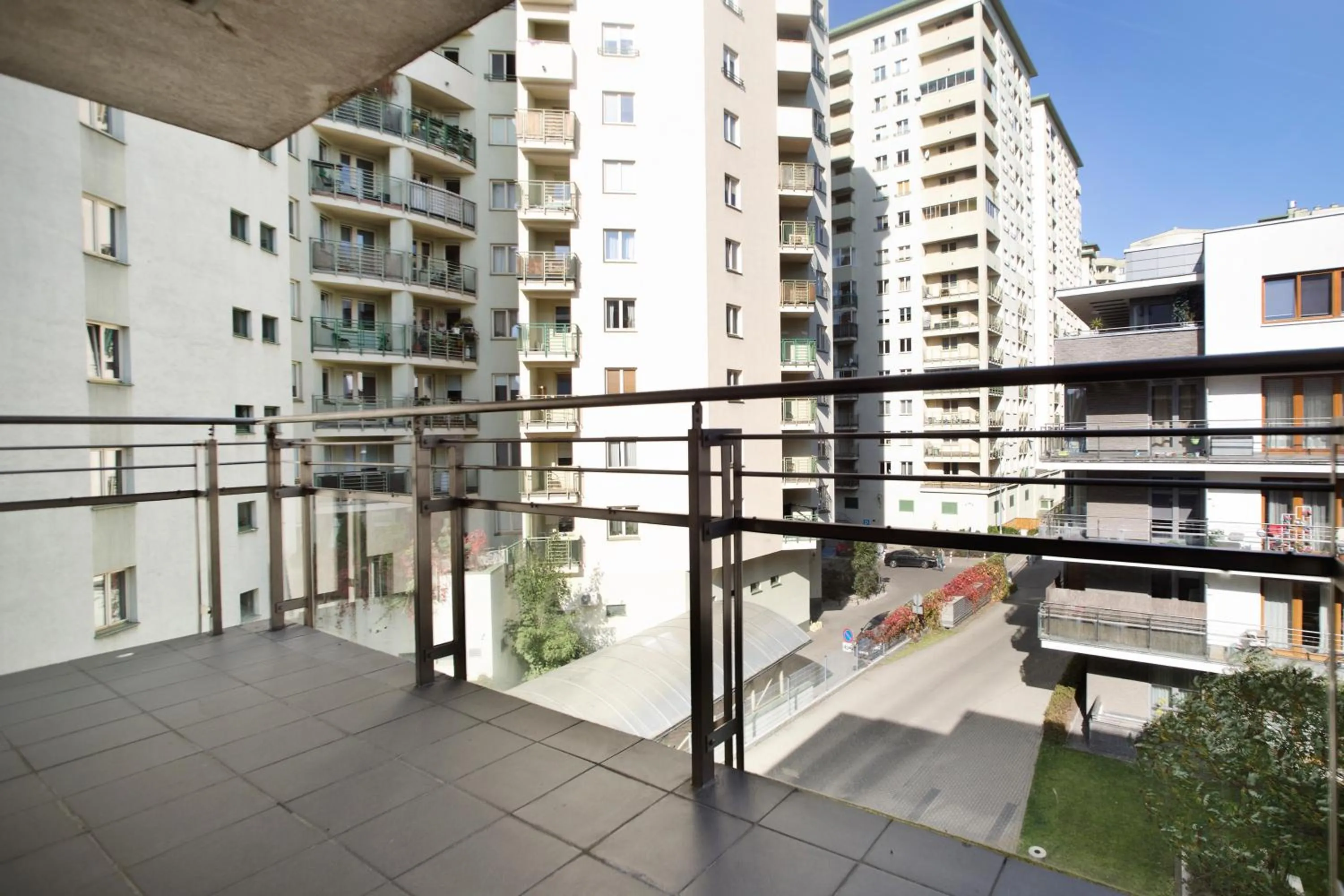 Balcony/Terrace in 2 bedrooms Bukowinska P&O Serviced Apartments