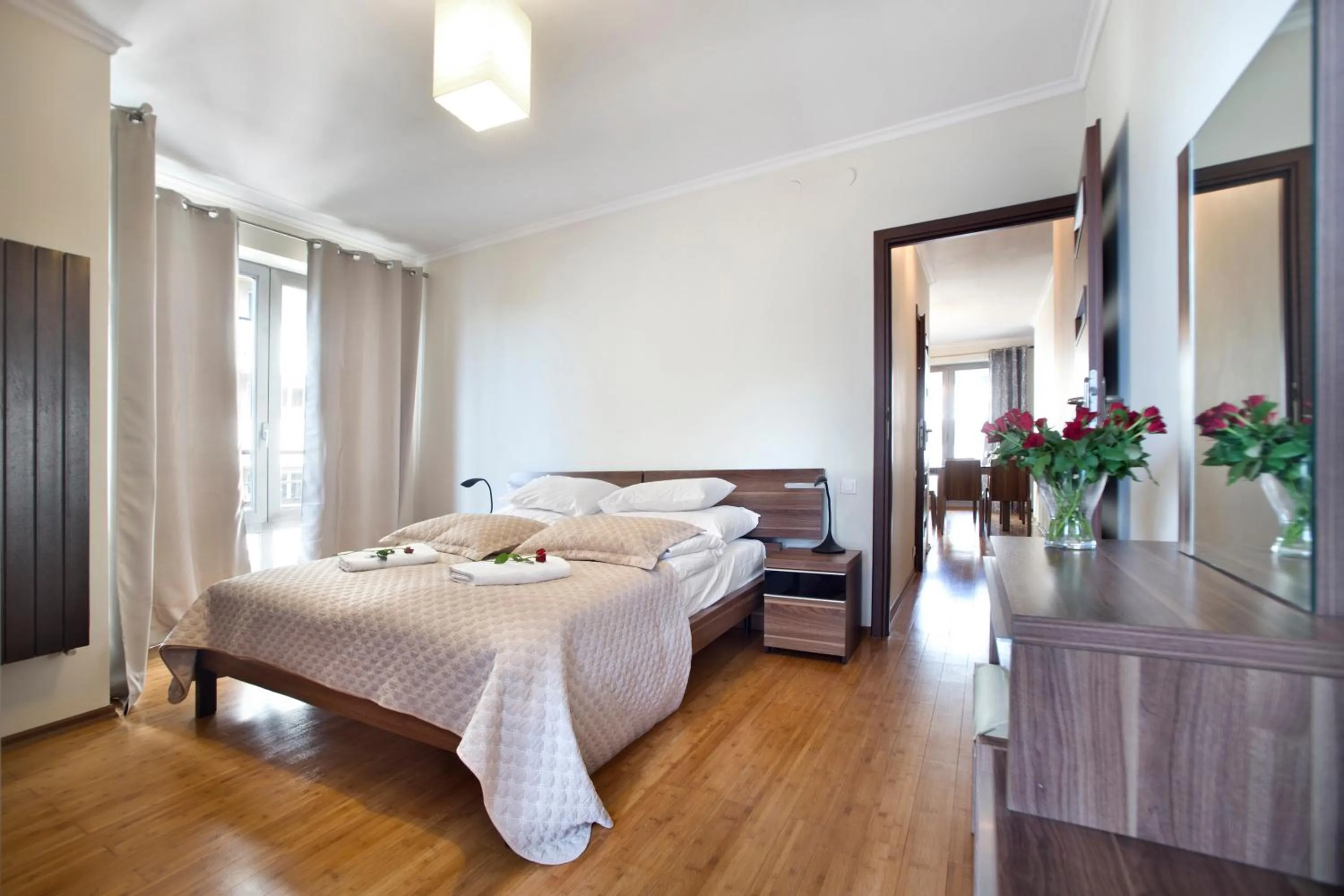 Bedroom, Bed in 2 bedrooms Bukowinska P&O Serviced Apartments
