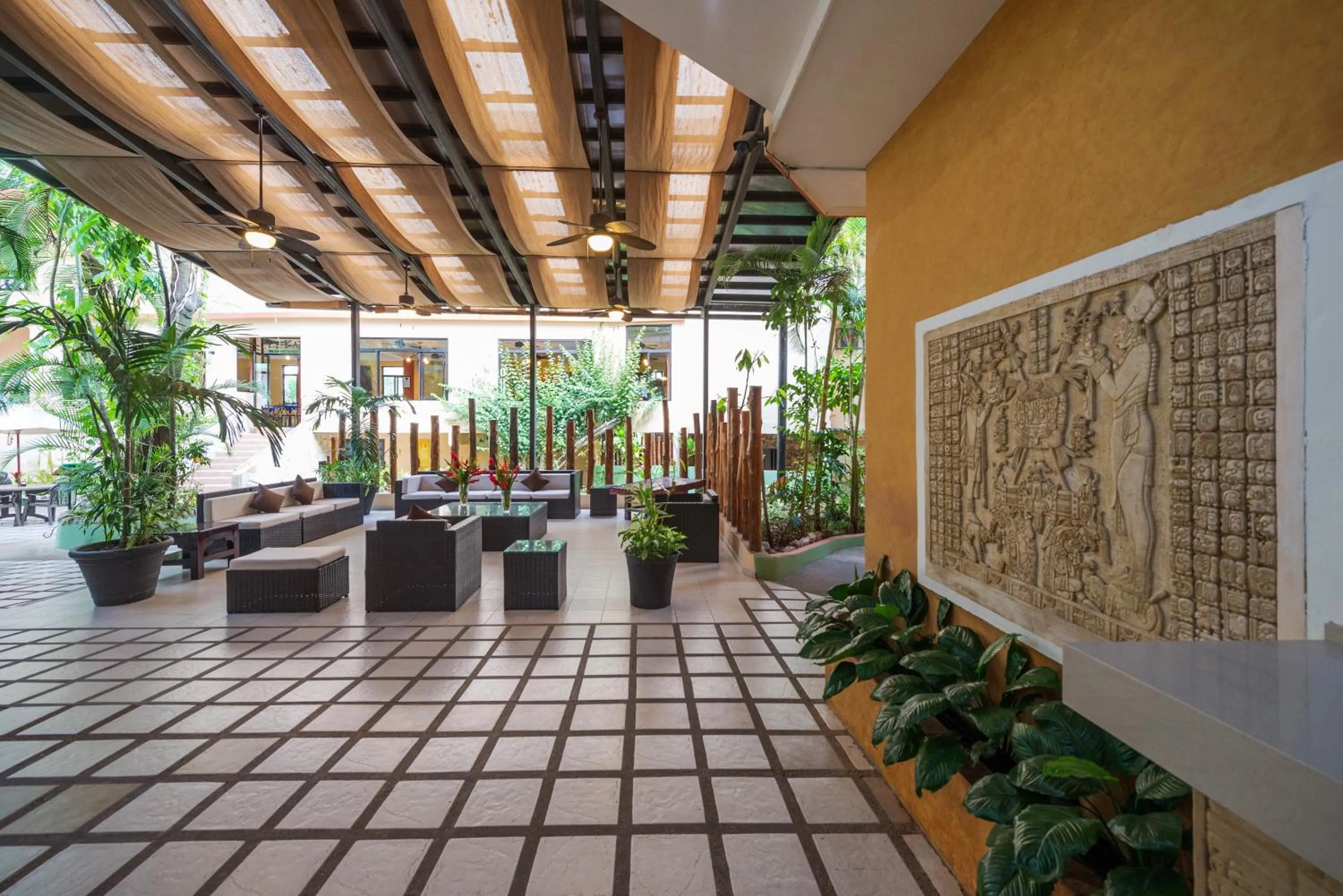 Lobby or reception in Hotel Maya Tulipanes Palenque
