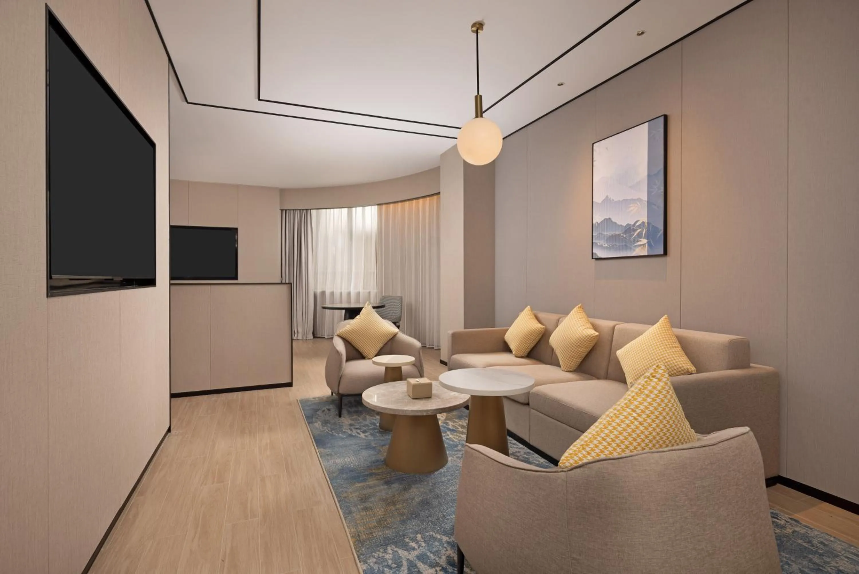 Living room in Hilton Garden Inn Chengdu Jinniu Yipintianxia