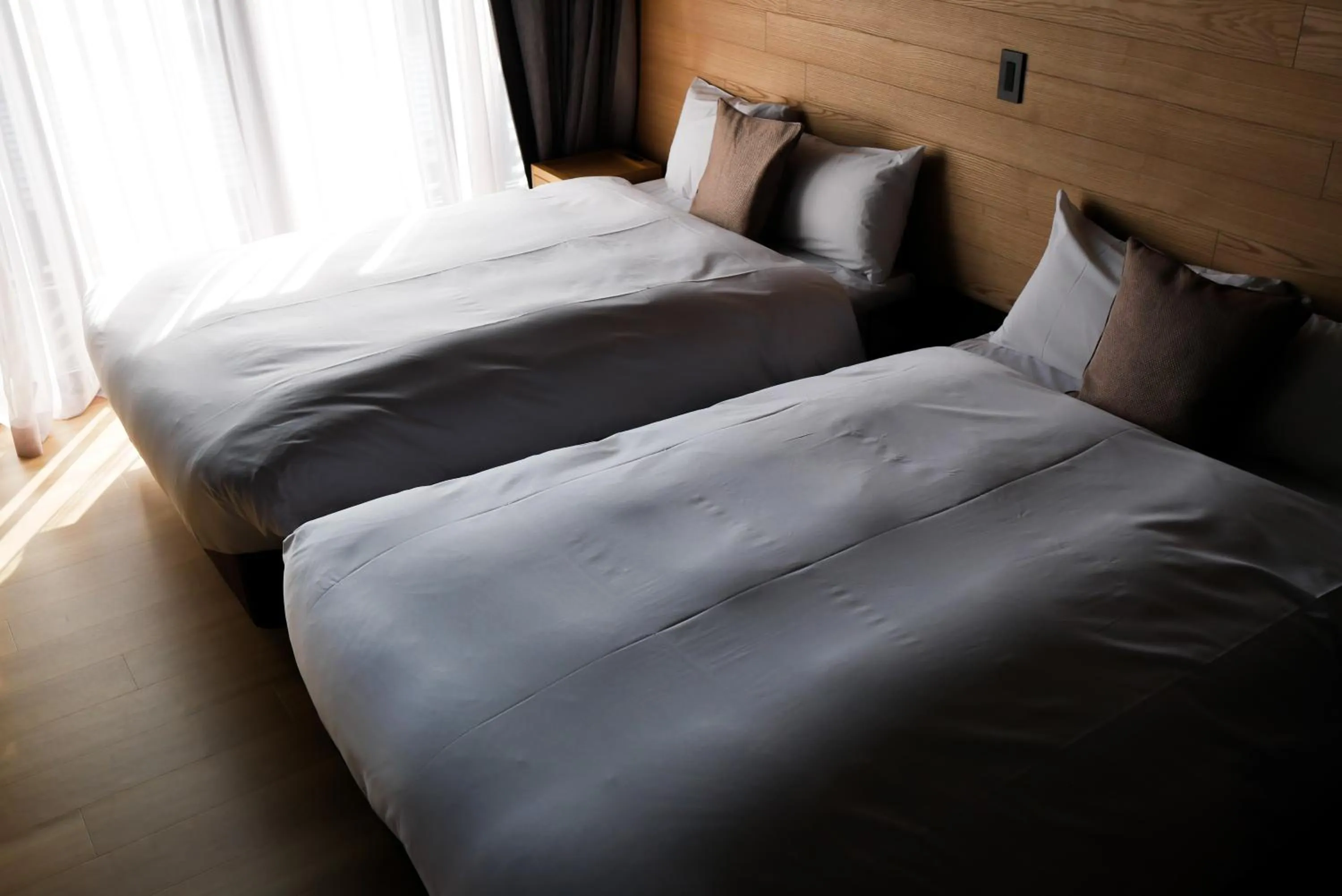 Bed in Kawaguchiko Country Cottage Ban
