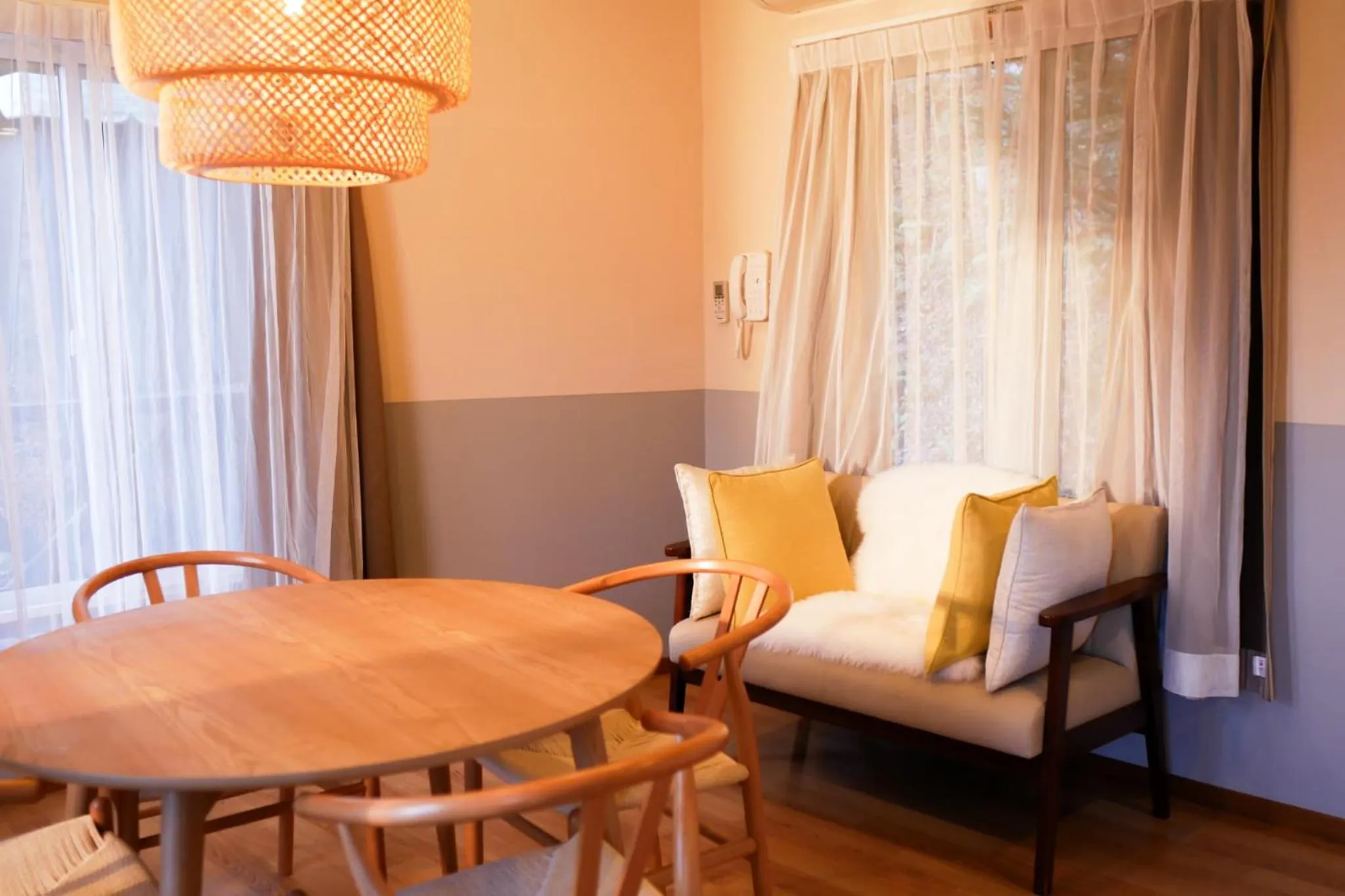 Living room in Kawaguchiko Country Cottage Ban