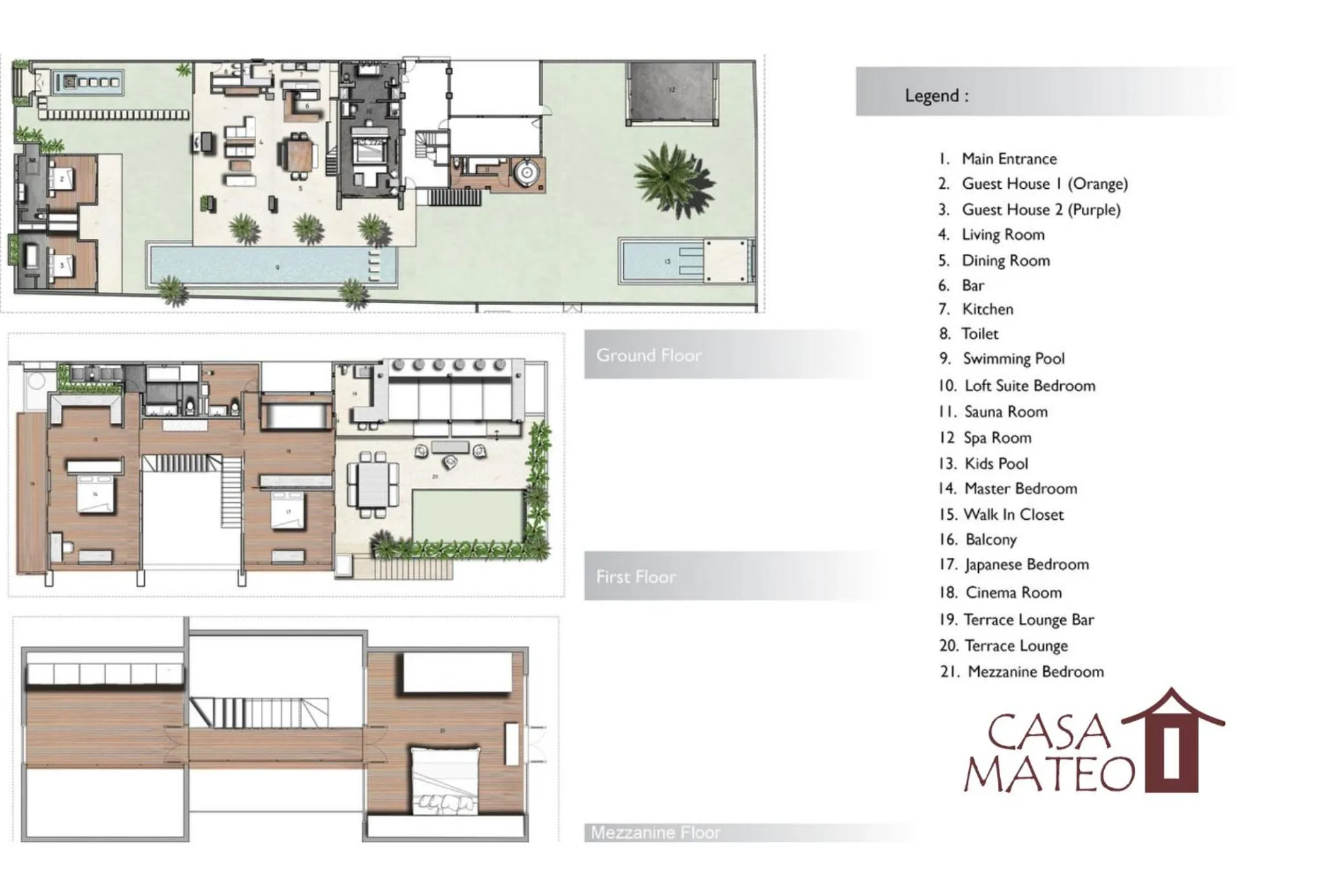 Floor plan in Casa Mateo Villa