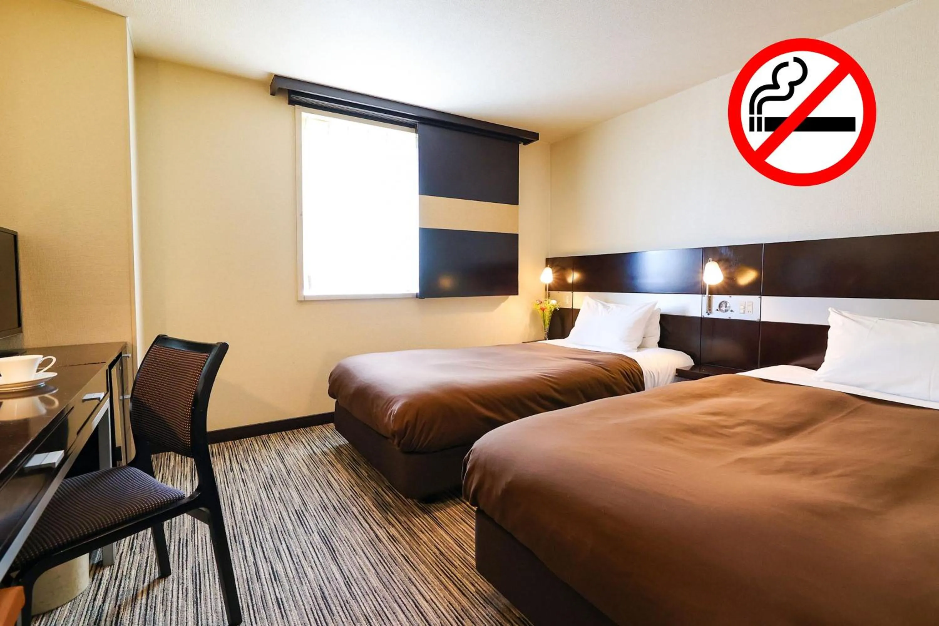 Photo of the whole room, Bed in Fukui Hotel