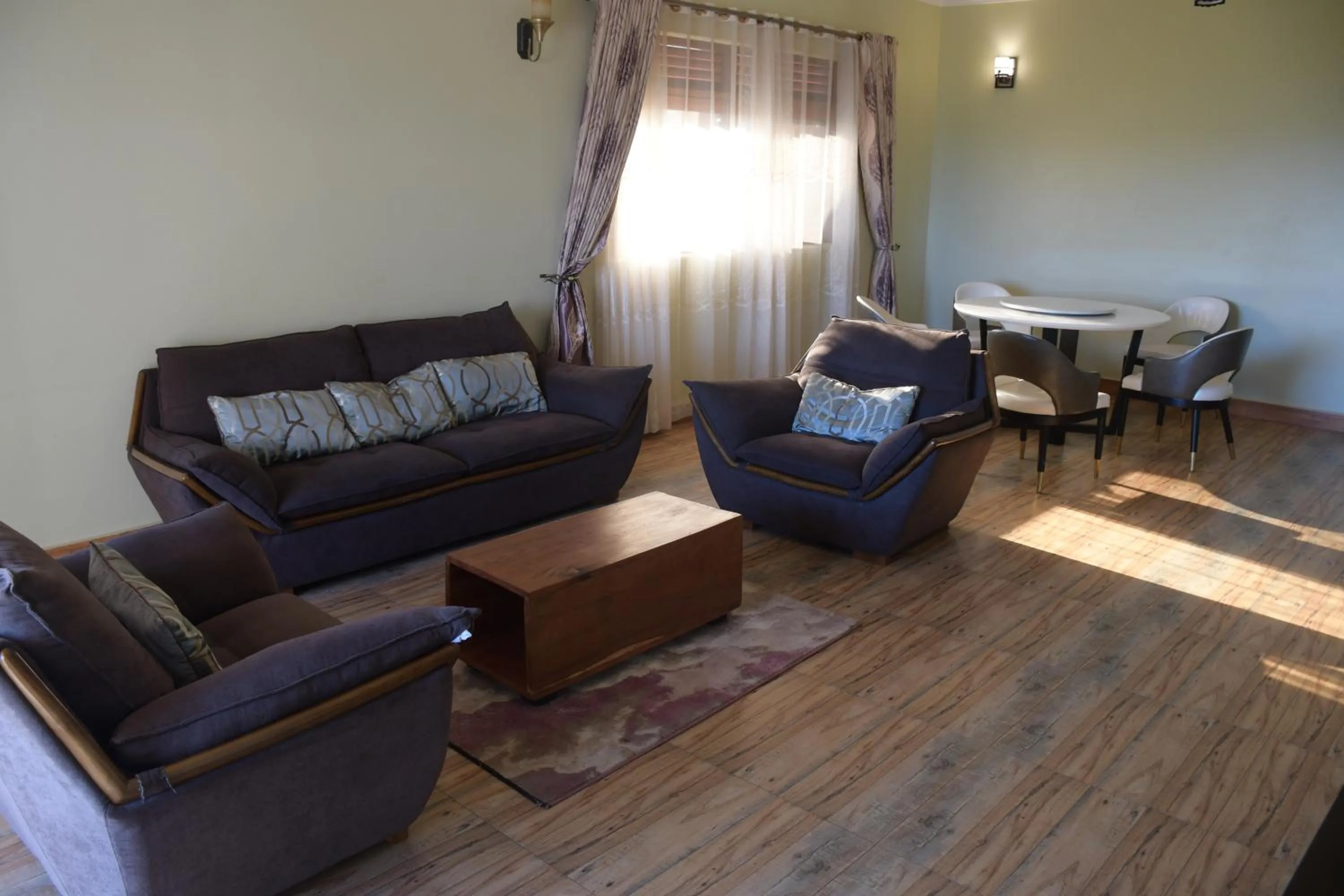 Living room in Munyonyo Heights Apartments