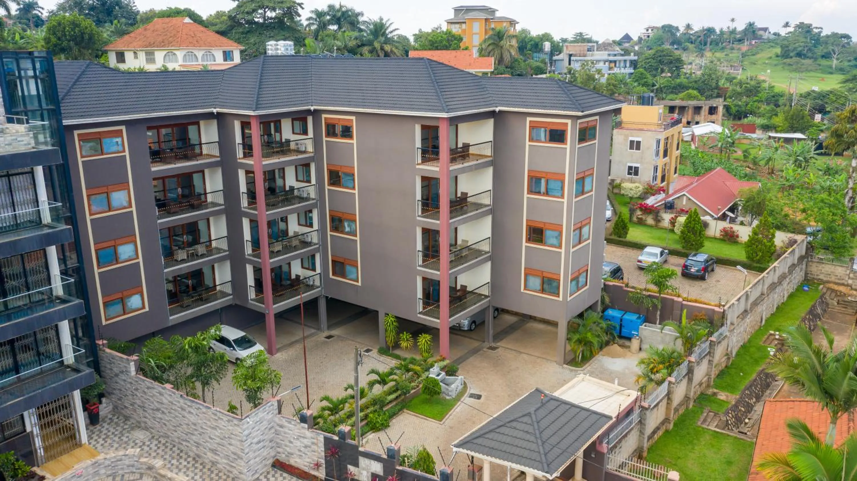 Bird's eye view in Munyonyo Heights Apartments