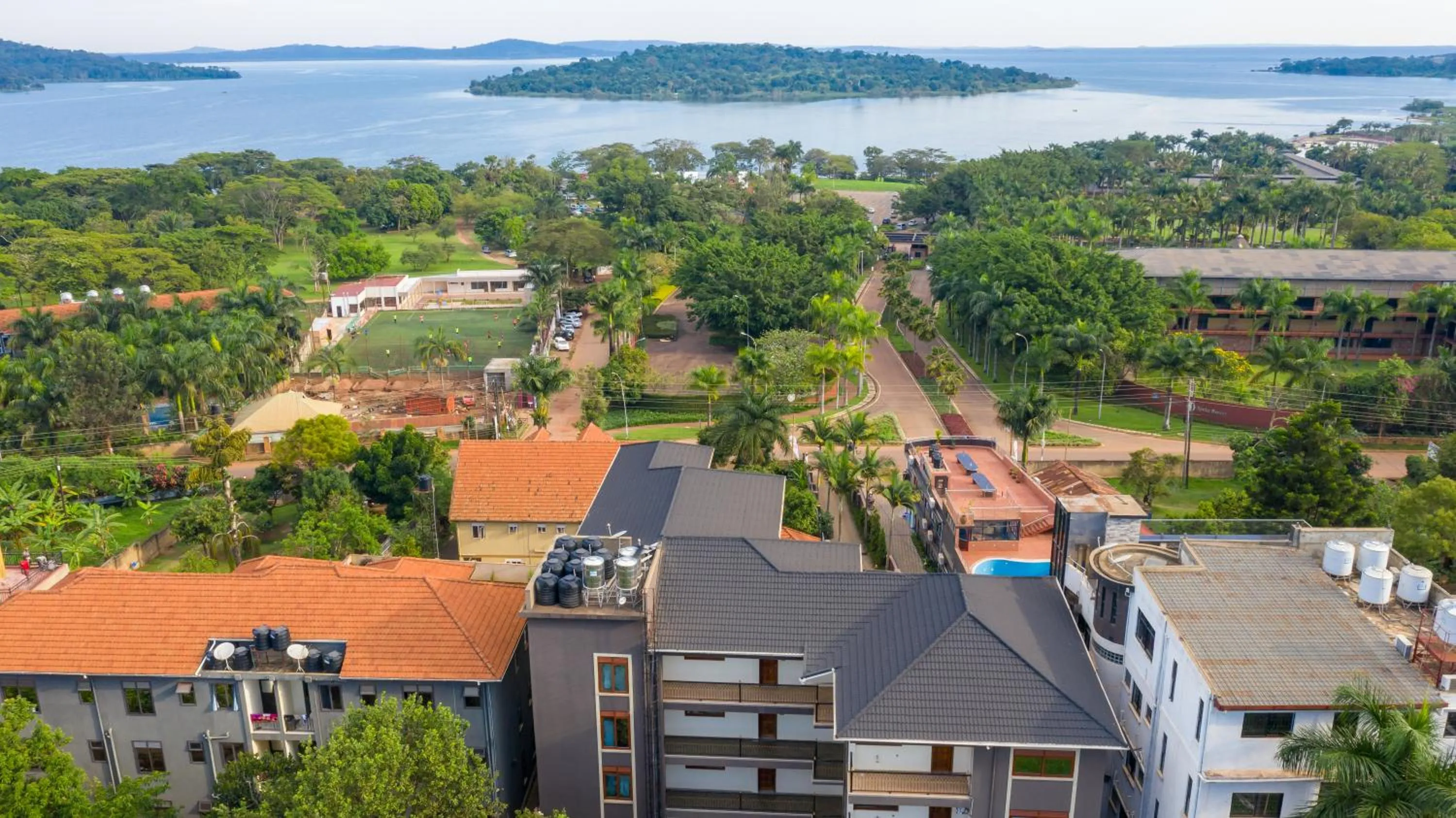 Street view in Munyonyo Heights Apartments