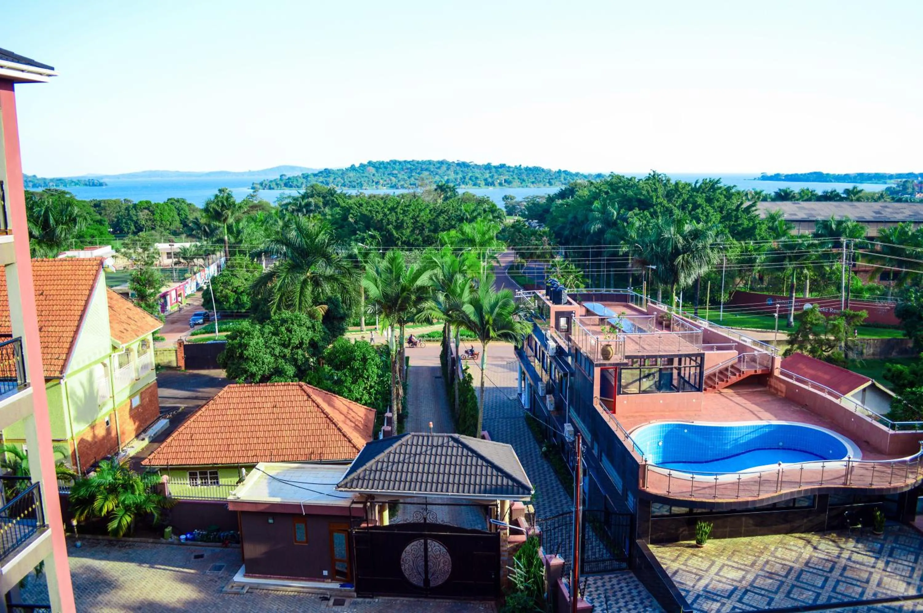 Street view in Munyonyo Heights Apartments