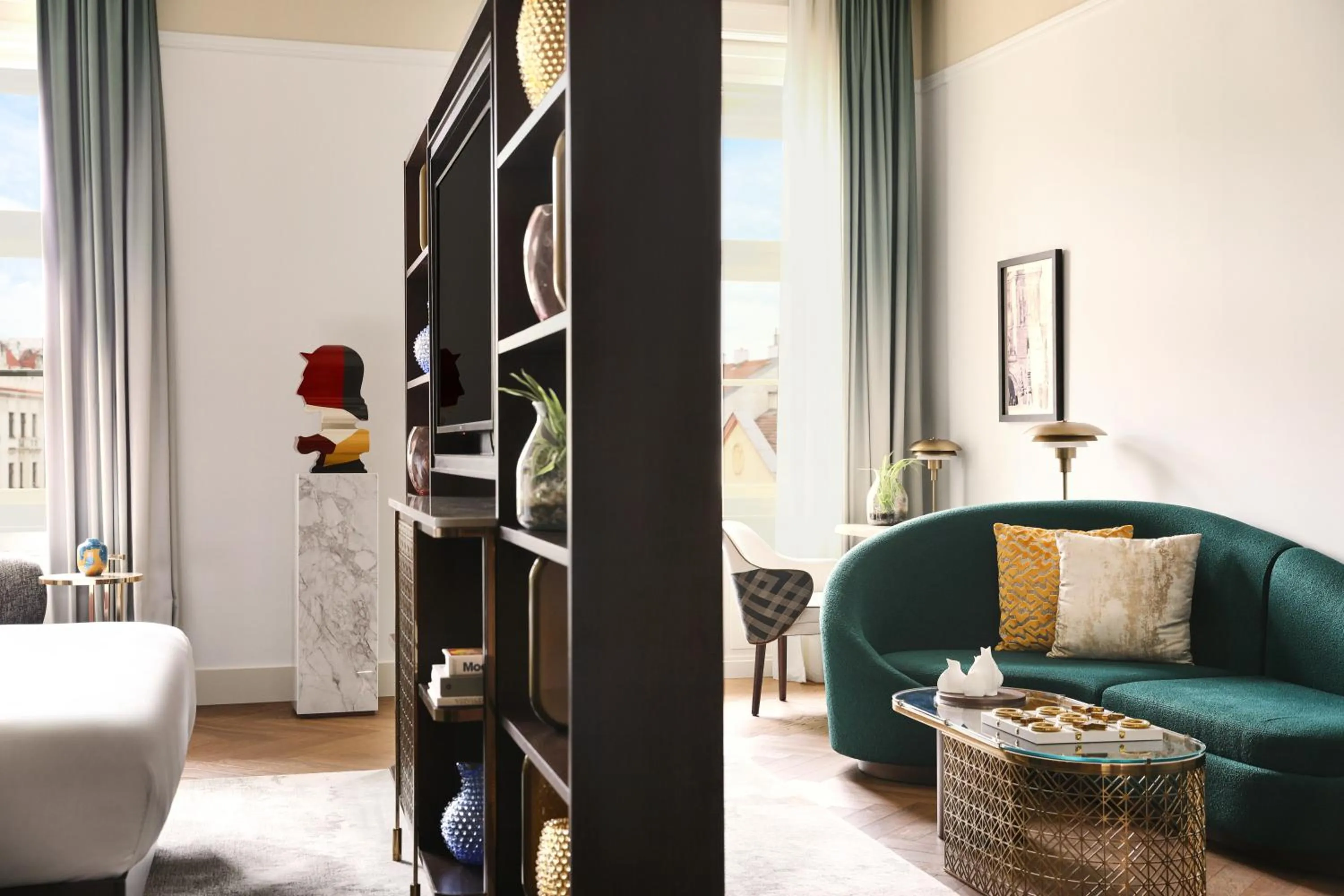 Bedroom, Bed in Andaz Prague, By Hyatt