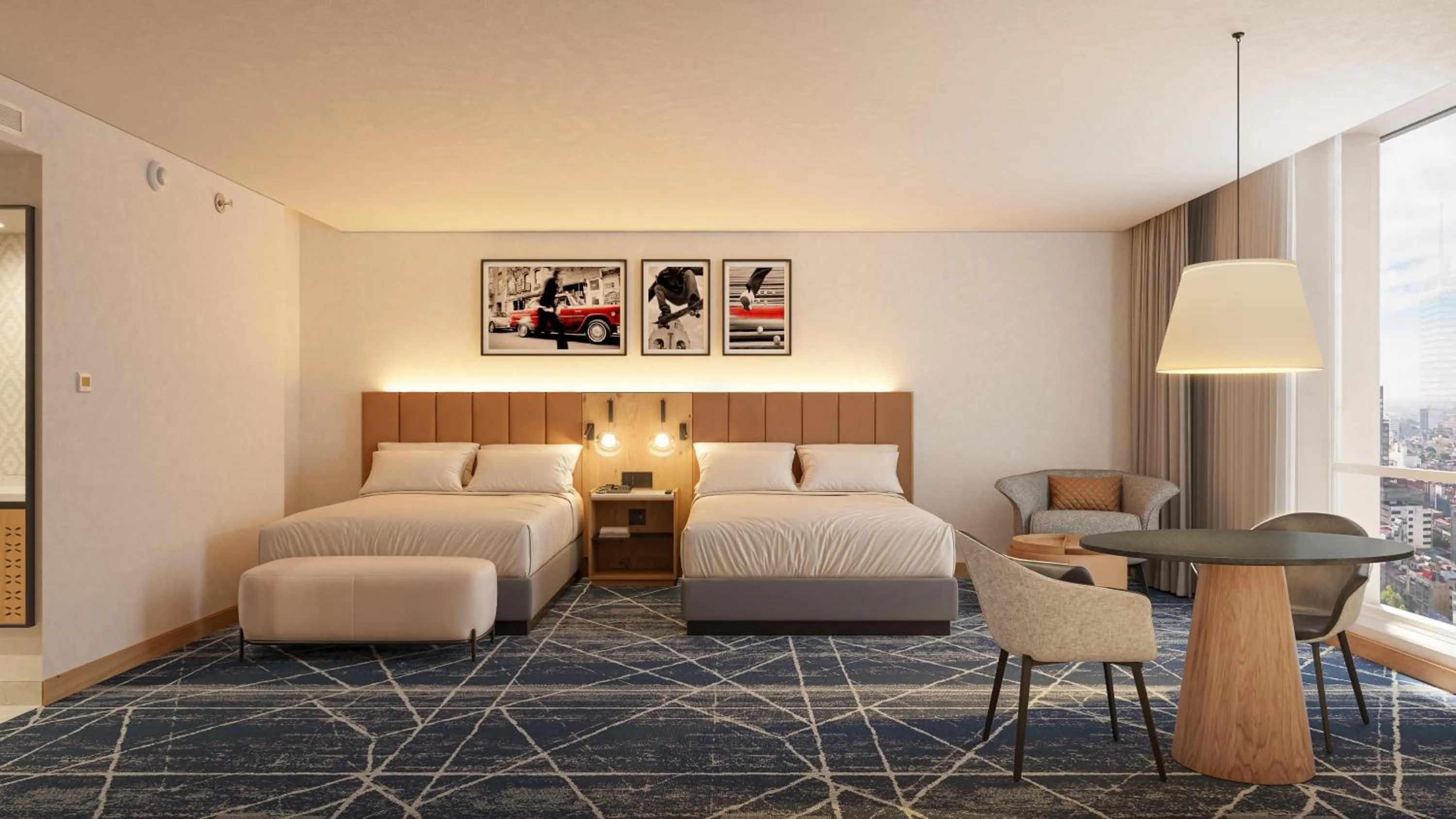 Bed in Hilton Mexico City Reforma