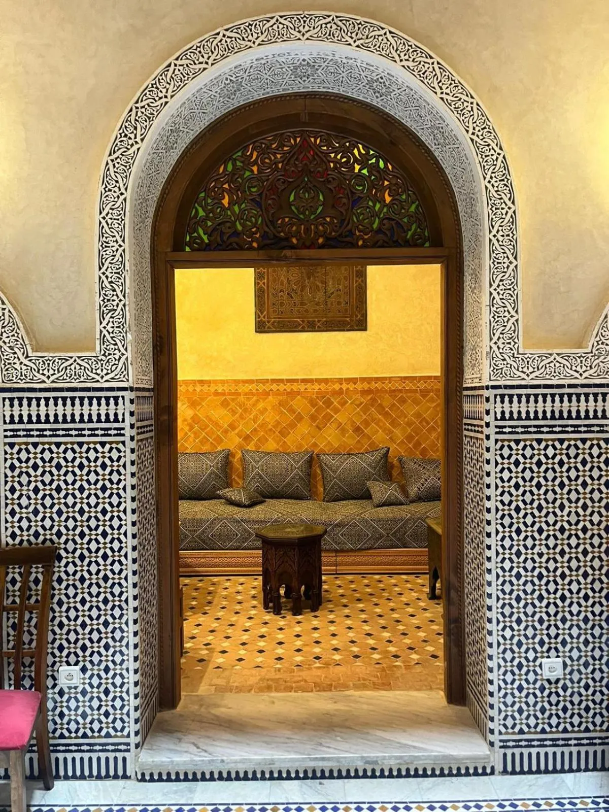 Seating area in Riad le petit ksar
