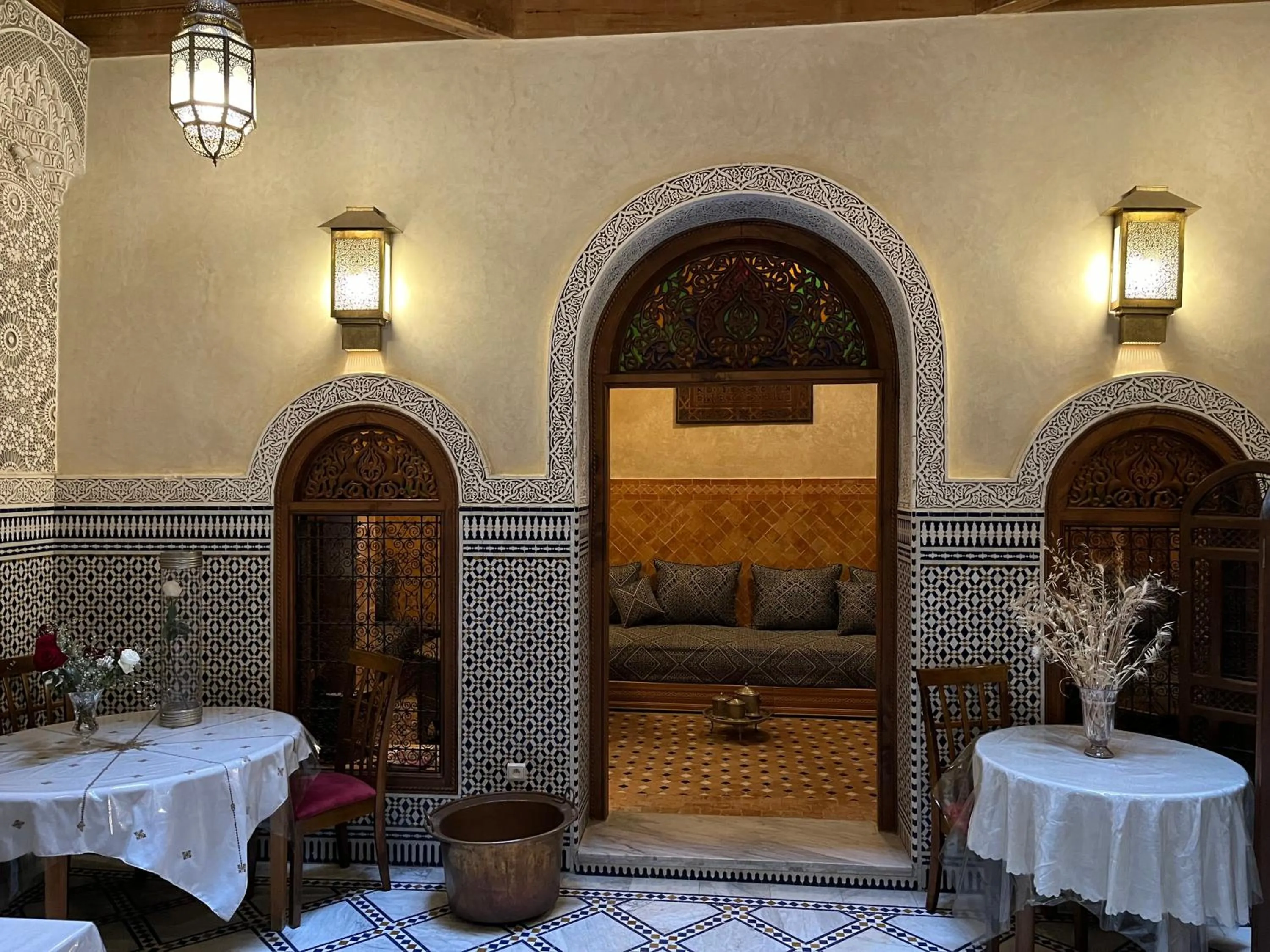 Living room in Riad le petit ksar