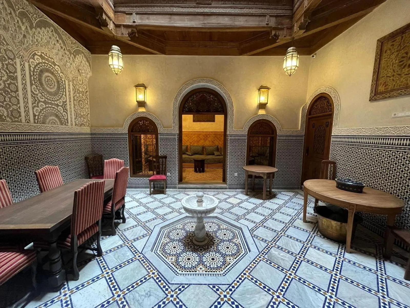 Seating area in Riad le petit ksar