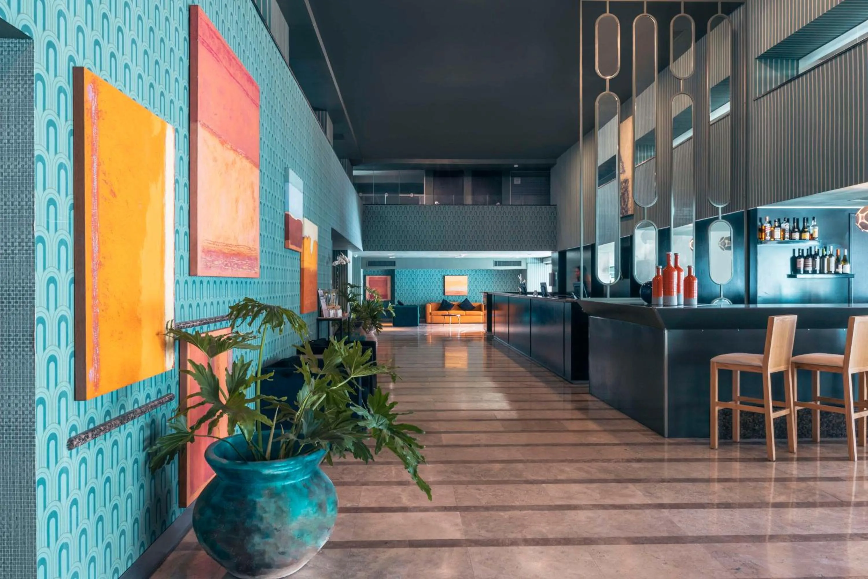 Lobby or reception in NH Puebla Centro Histórico