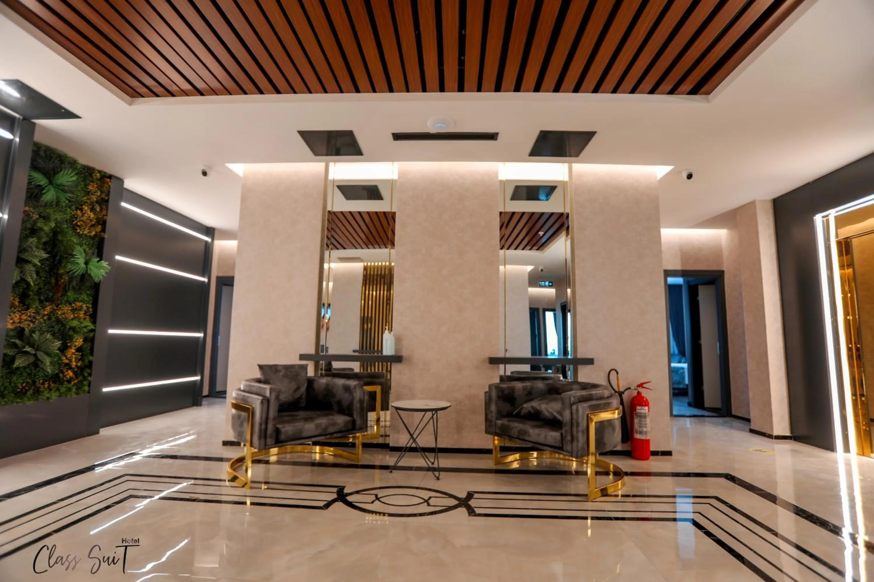 Seating area in Class Suit Hotel